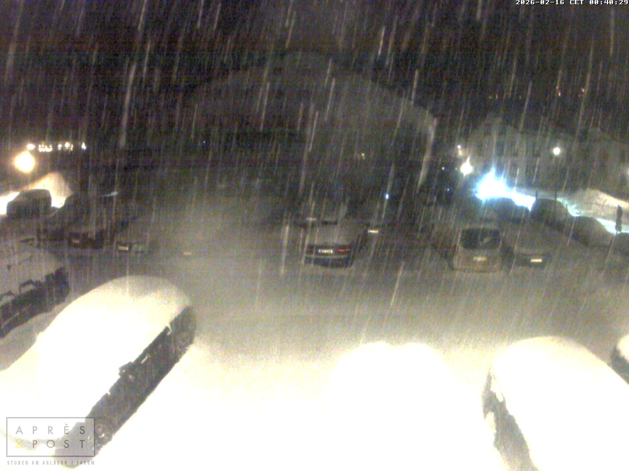 Archiv Foto Webcam Stuben am Arlberg - Blick auf das Après Post Hotel