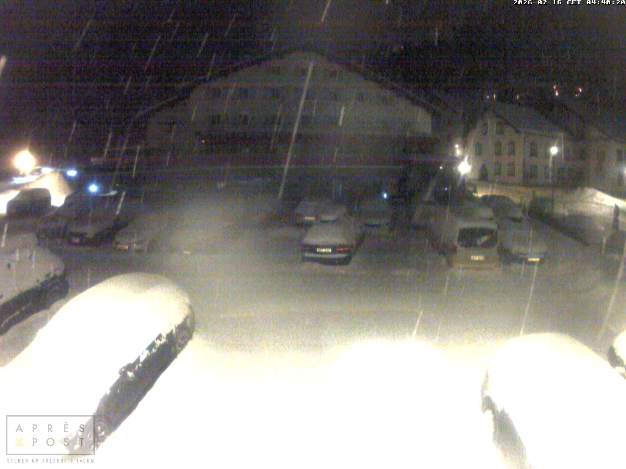 Archiv Foto Webcam Stuben am Arlberg - Blick auf das Après Post Hotel