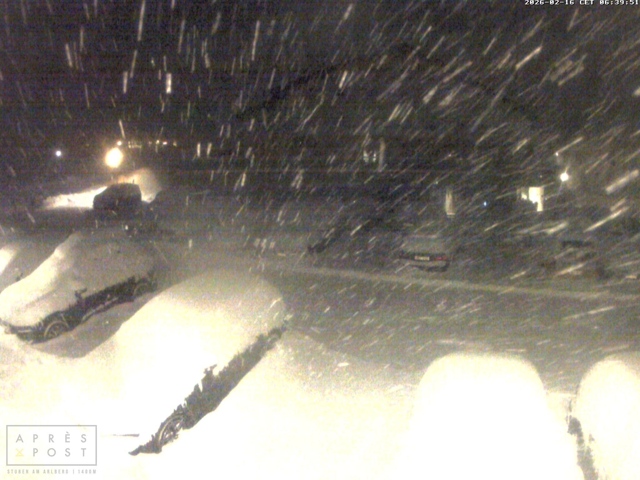 Archiv Foto Webcam Stuben am Arlberg - Blick auf das Après Post Hotel