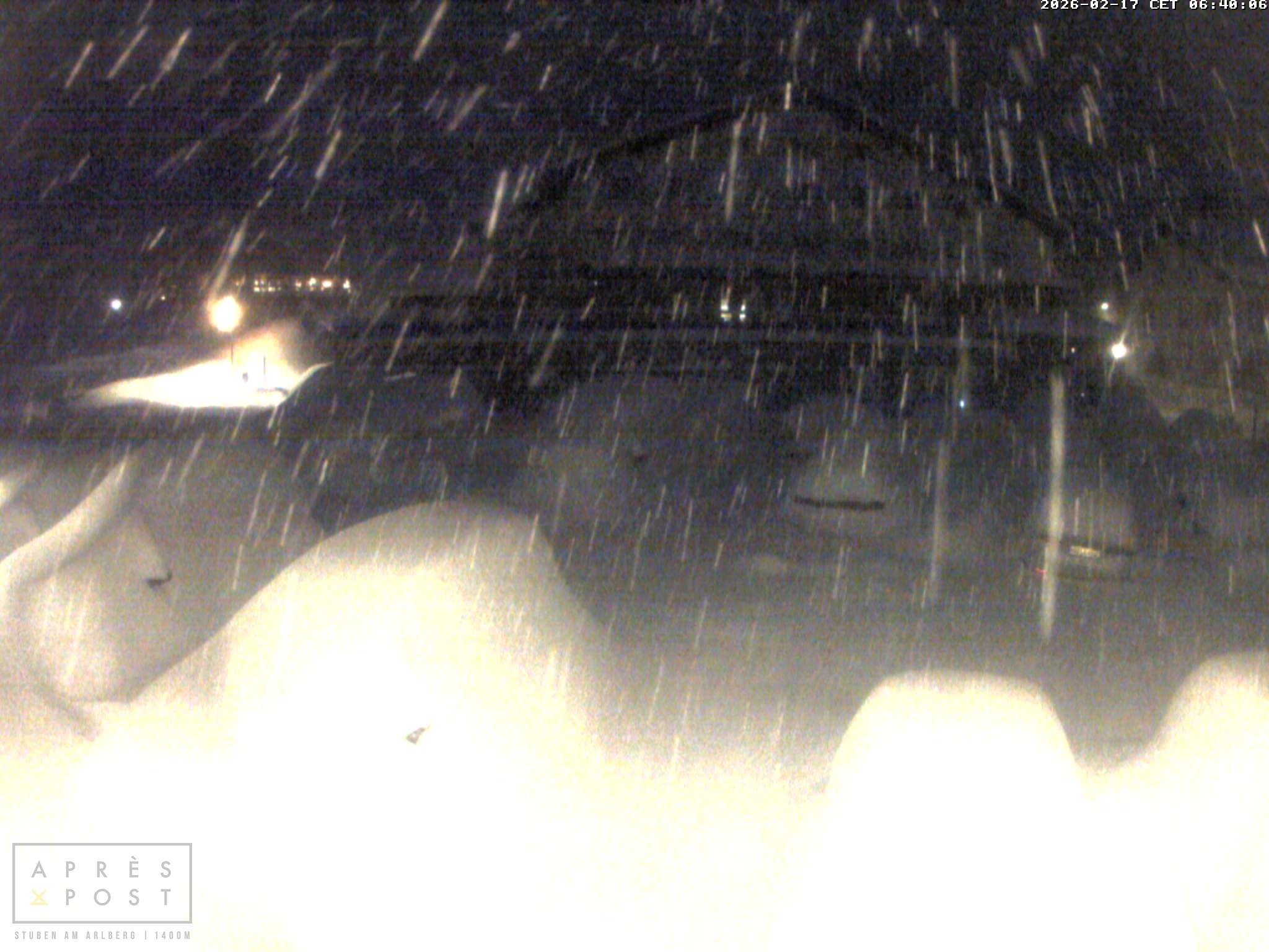 Archiv Foto Webcam Stuben am Arlberg - Blick auf das Après Post Hotel