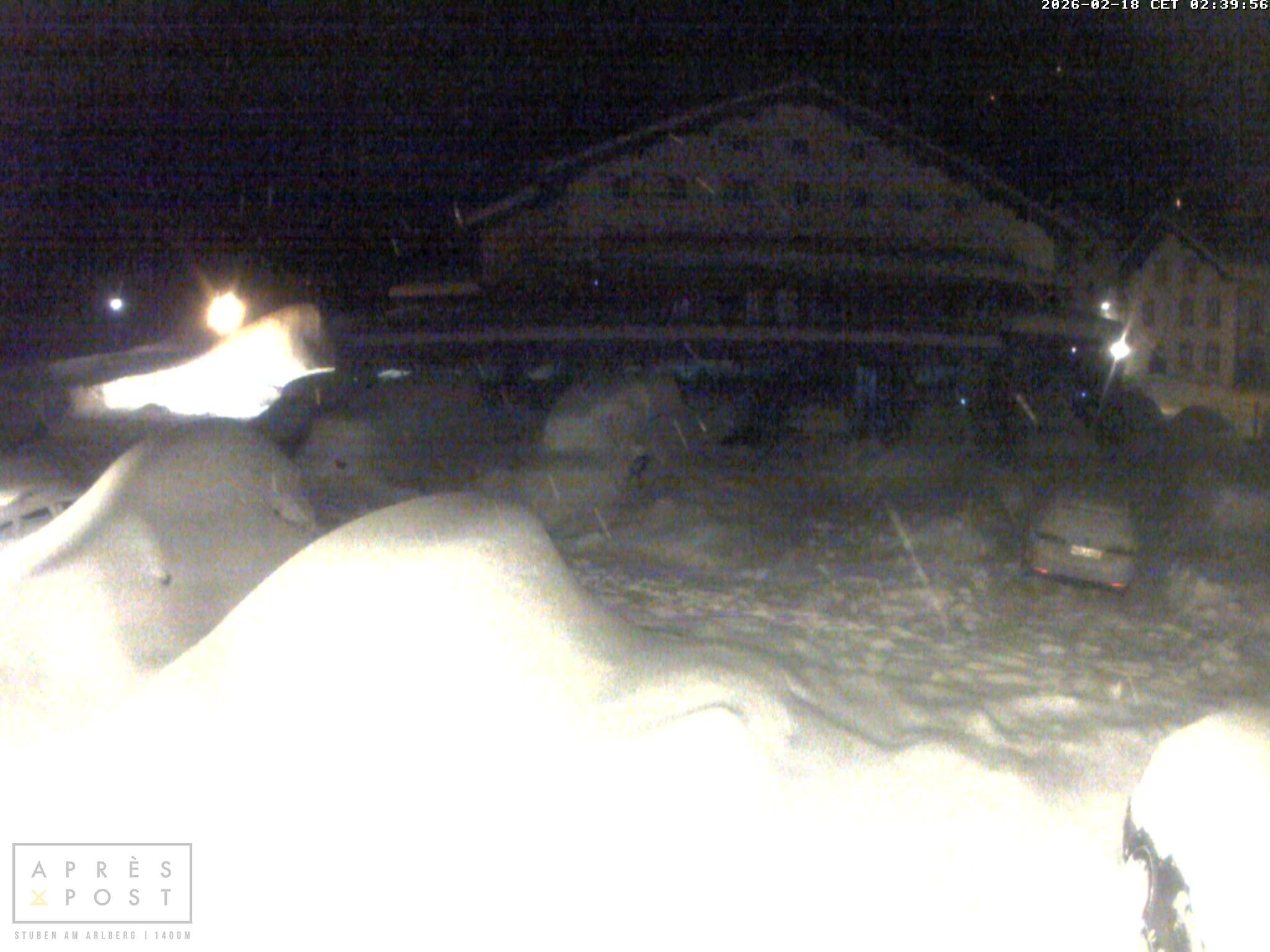 Archiv Foto Webcam Stuben am Arlberg - Blick auf das Après Post Hotel