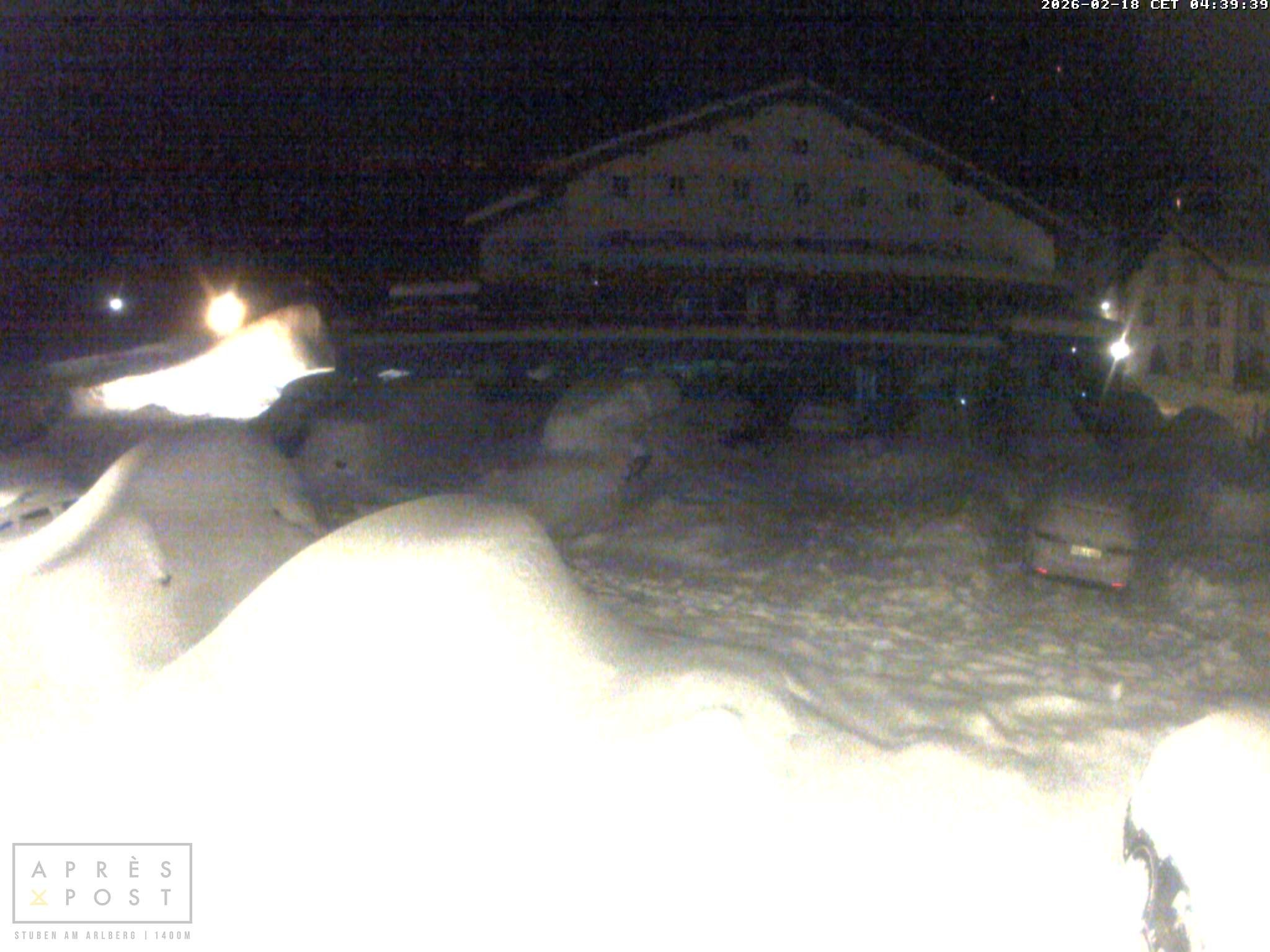 Archiv Foto Webcam Stuben am Arlberg - Blick auf das Après Post Hotel