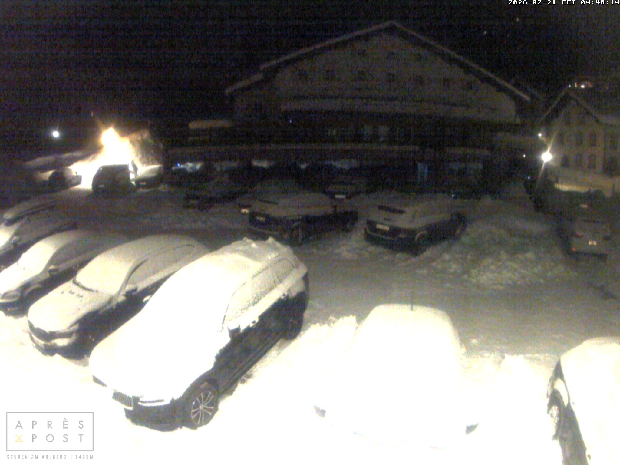 Archiv Foto Webcam Stuben am Arlberg - Blick auf das Après Post Hotel