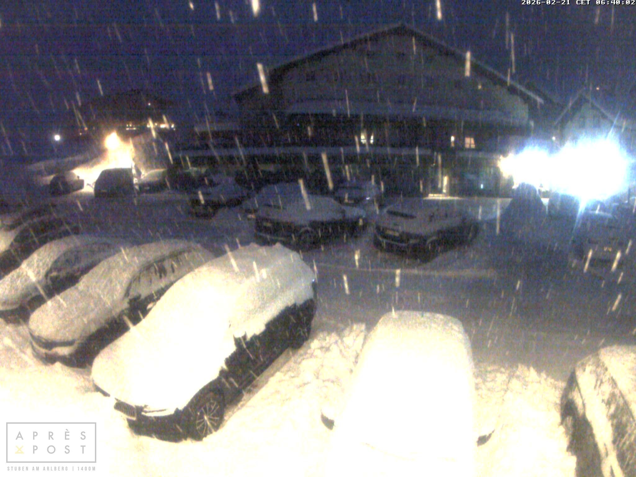 Archiv Foto Webcam Stuben am Arlberg - Blick auf das Après Post Hotel