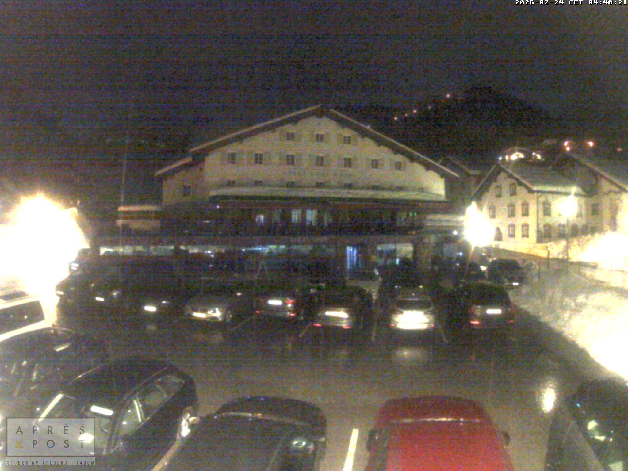 Archiv Foto Webcam Stuben am Arlberg - Blick auf das Après Post Hotel
