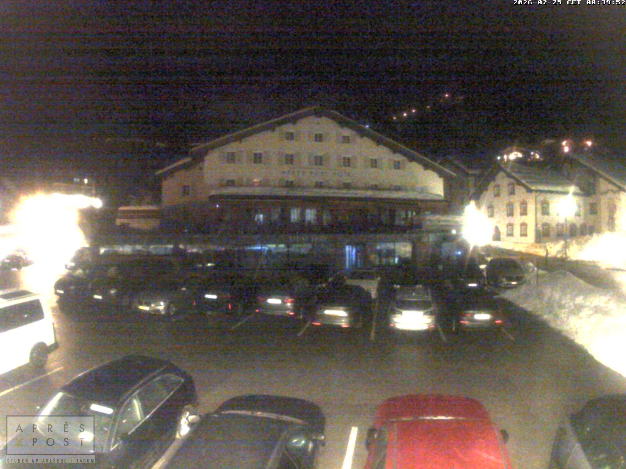 Archiv Foto Webcam Stuben am Arlberg - Blick auf das Après Post Hotel