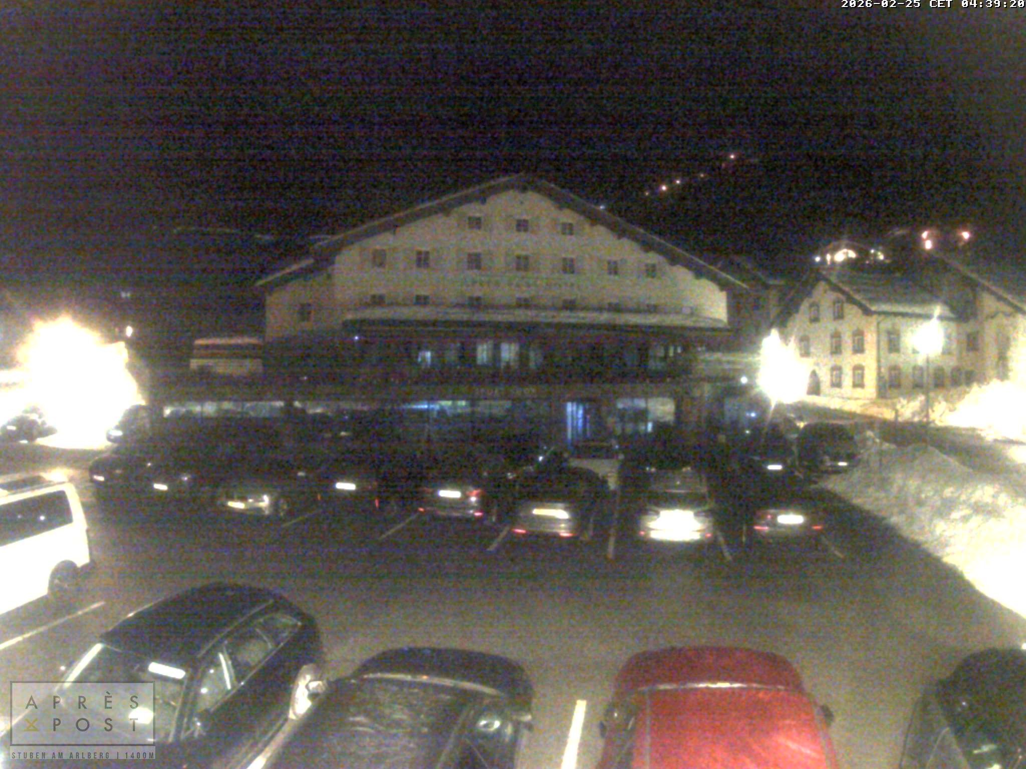Archiv Foto Webcam Stuben am Arlberg - Blick auf das Après Post Hotel