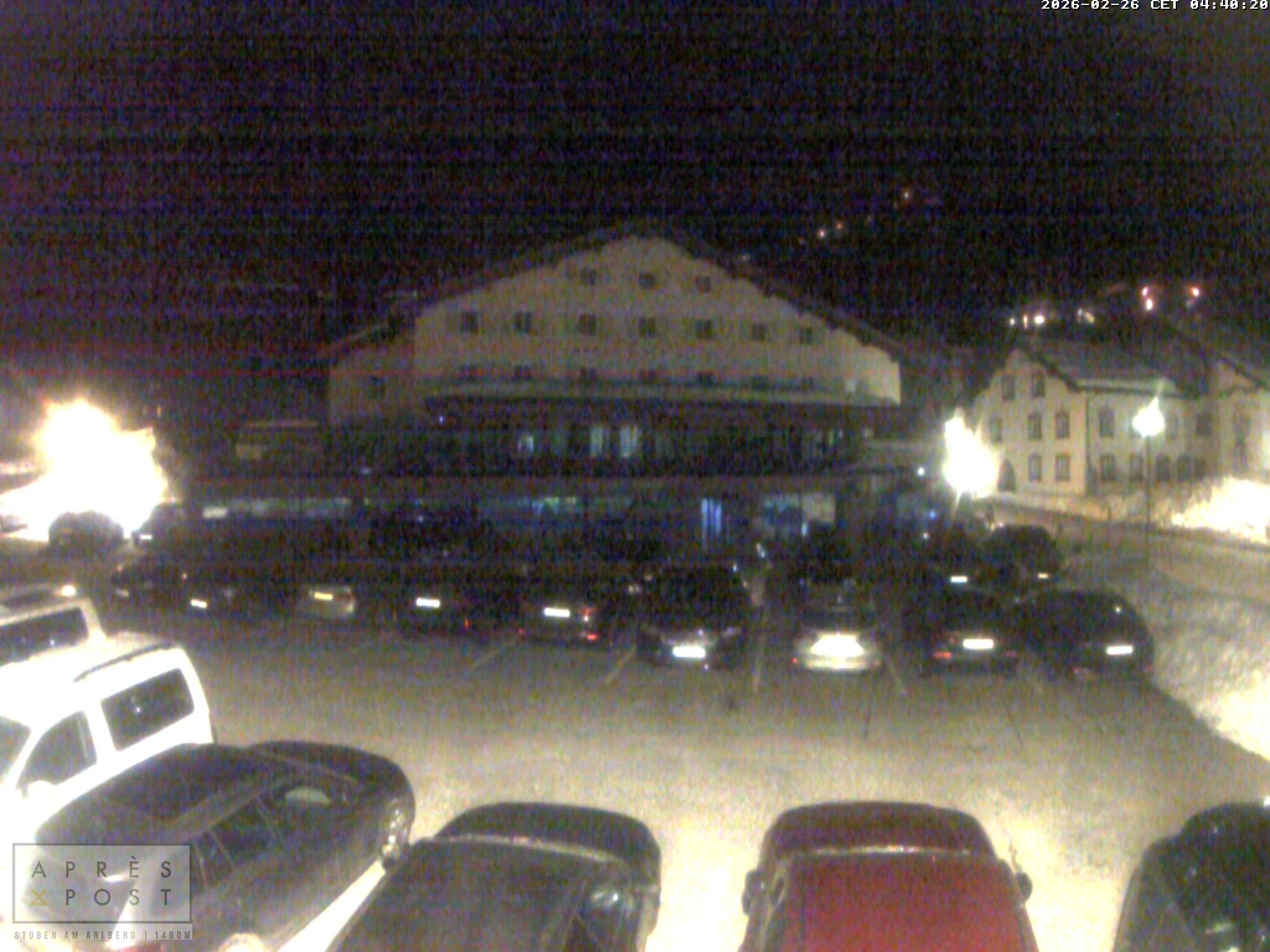 Archiv Foto Webcam Stuben am Arlberg - Blick auf das Après Post Hotel