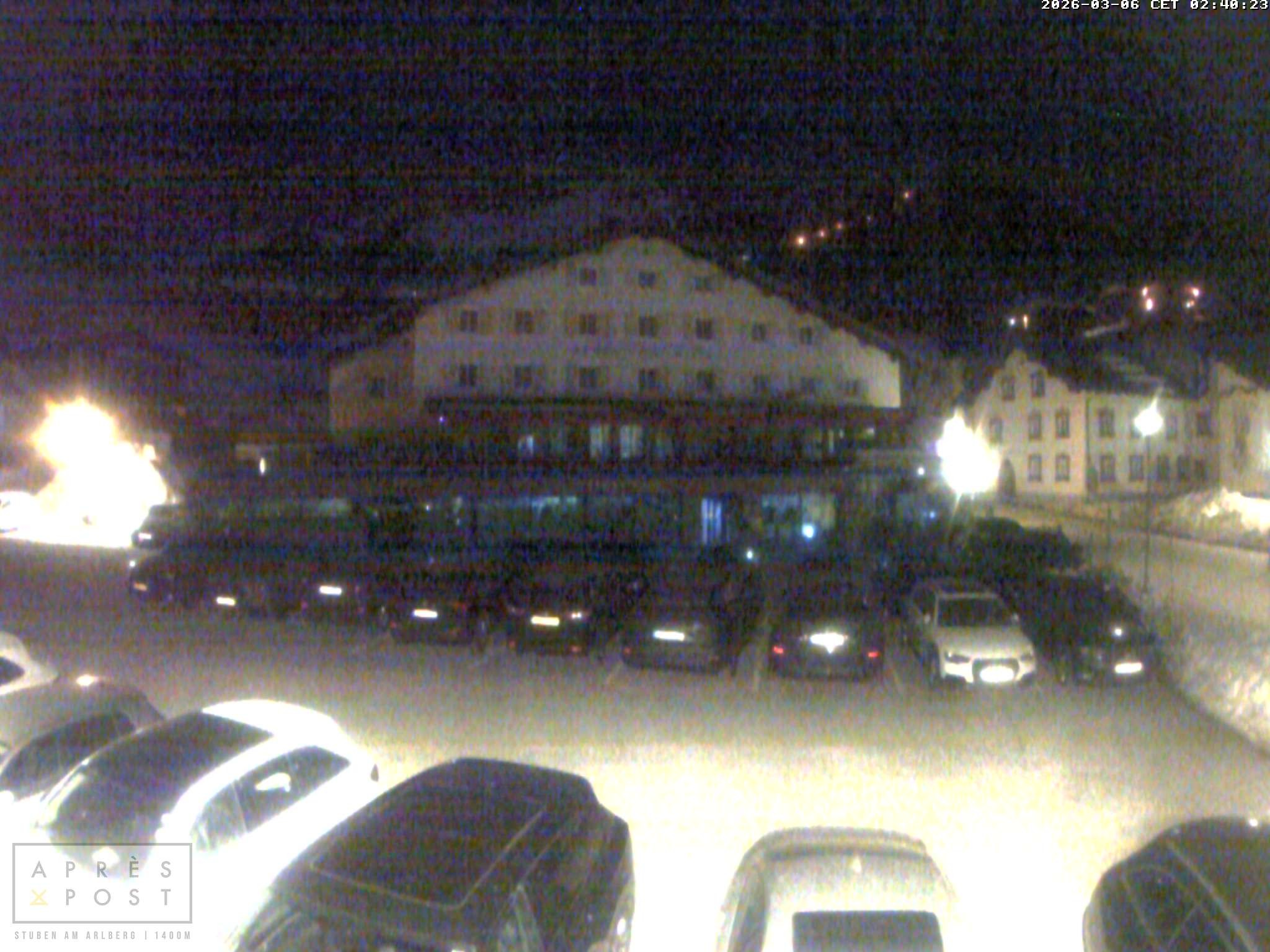 Archiv Foto Webcam Stuben am Arlberg - Blick auf das Après Post Hotel