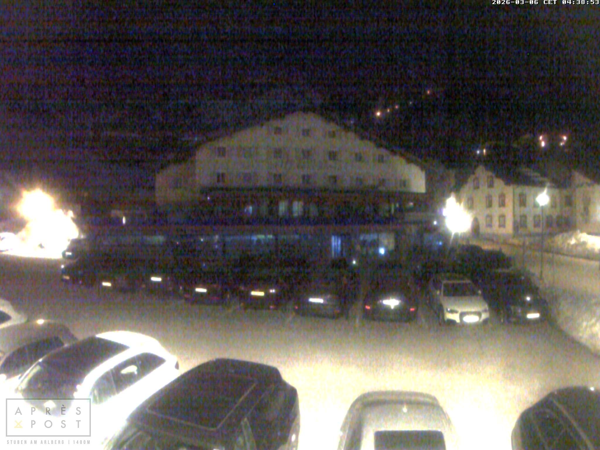 Archiv Foto Webcam Stuben am Arlberg - Blick auf das Après Post Hotel