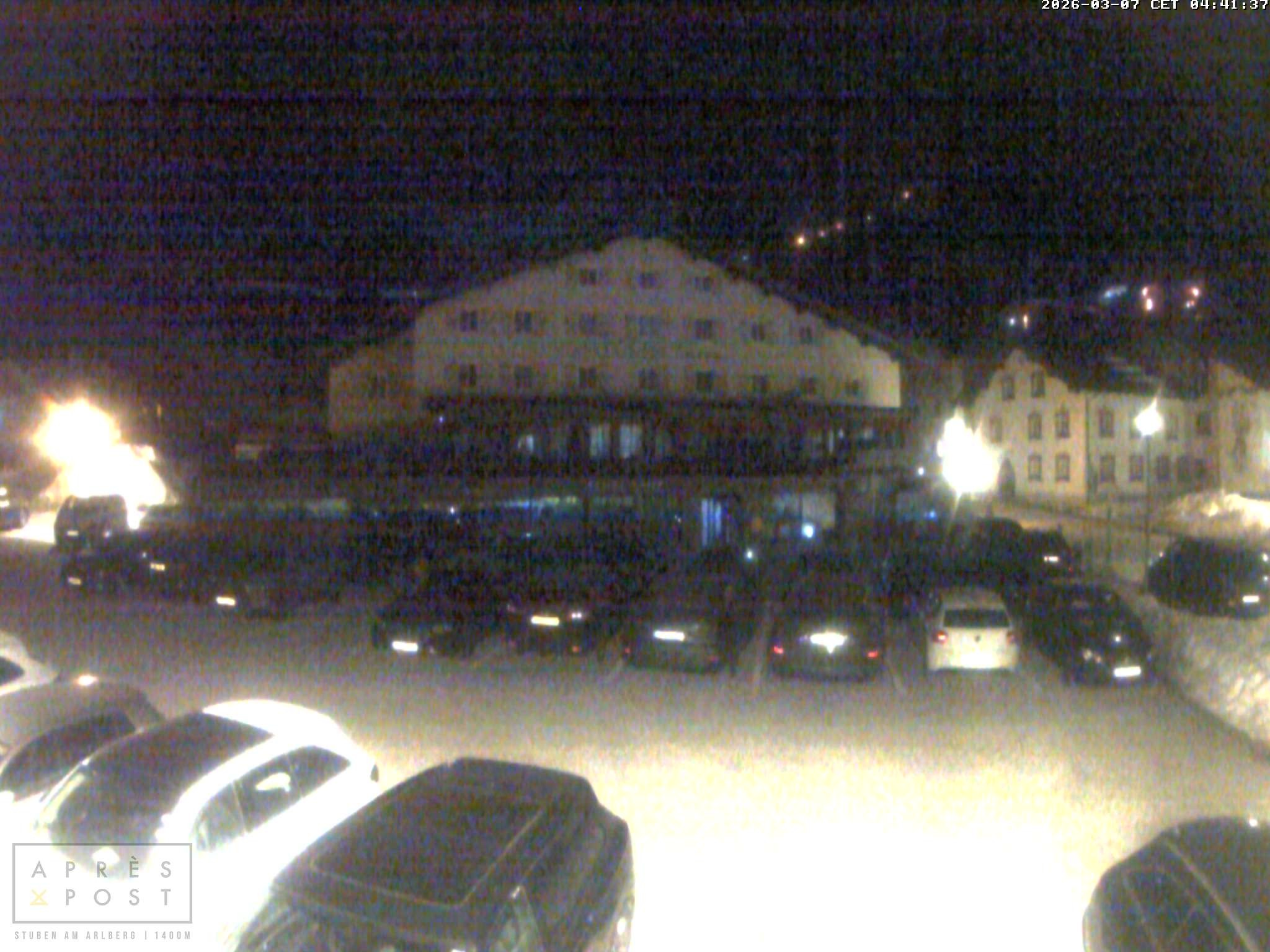 Archiv Foto Webcam Stuben am Arlberg - Blick auf das Après Post Hotel