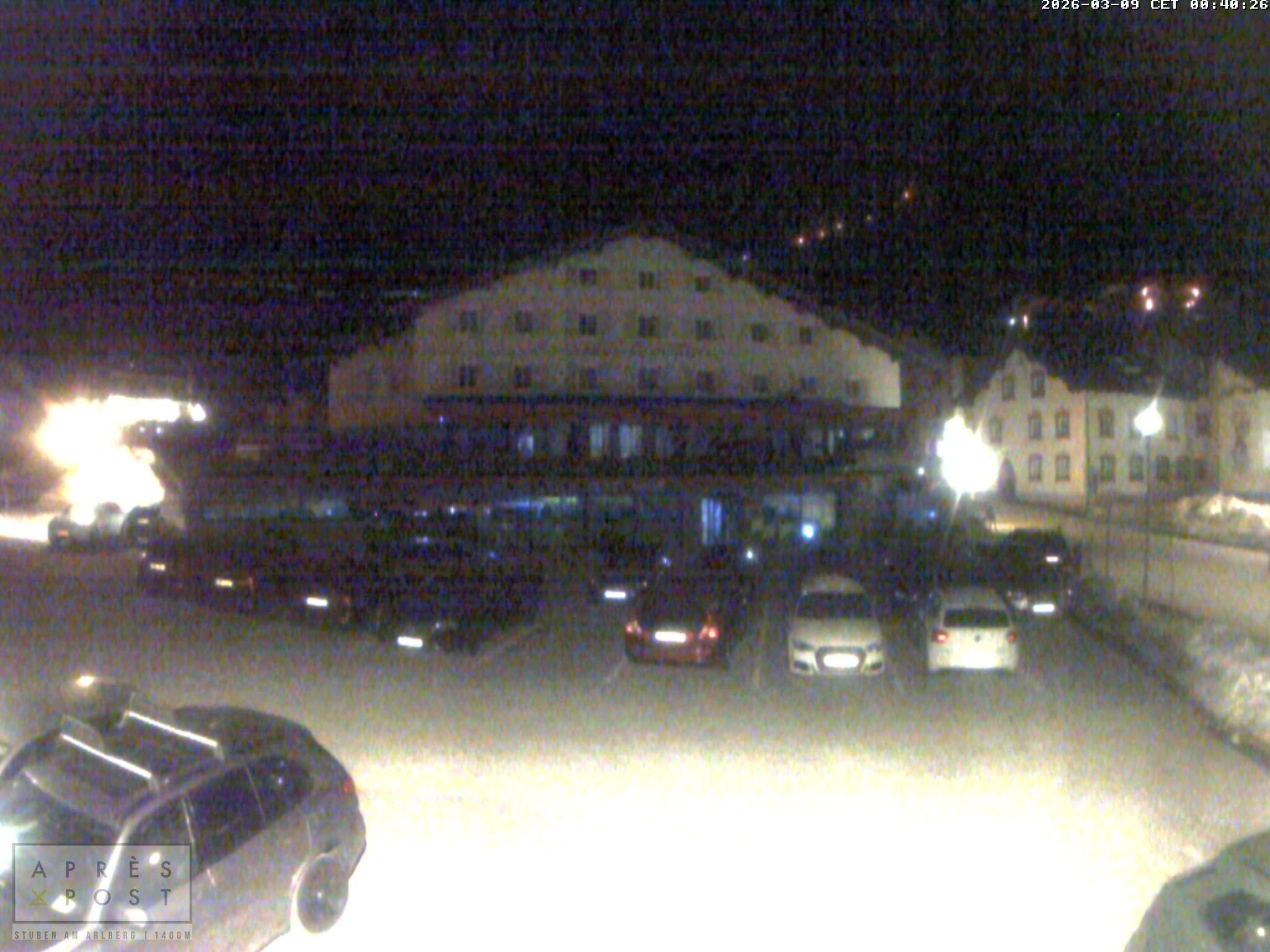 Archiv Foto Webcam Stuben am Arlberg - Blick auf das Après Post Hotel