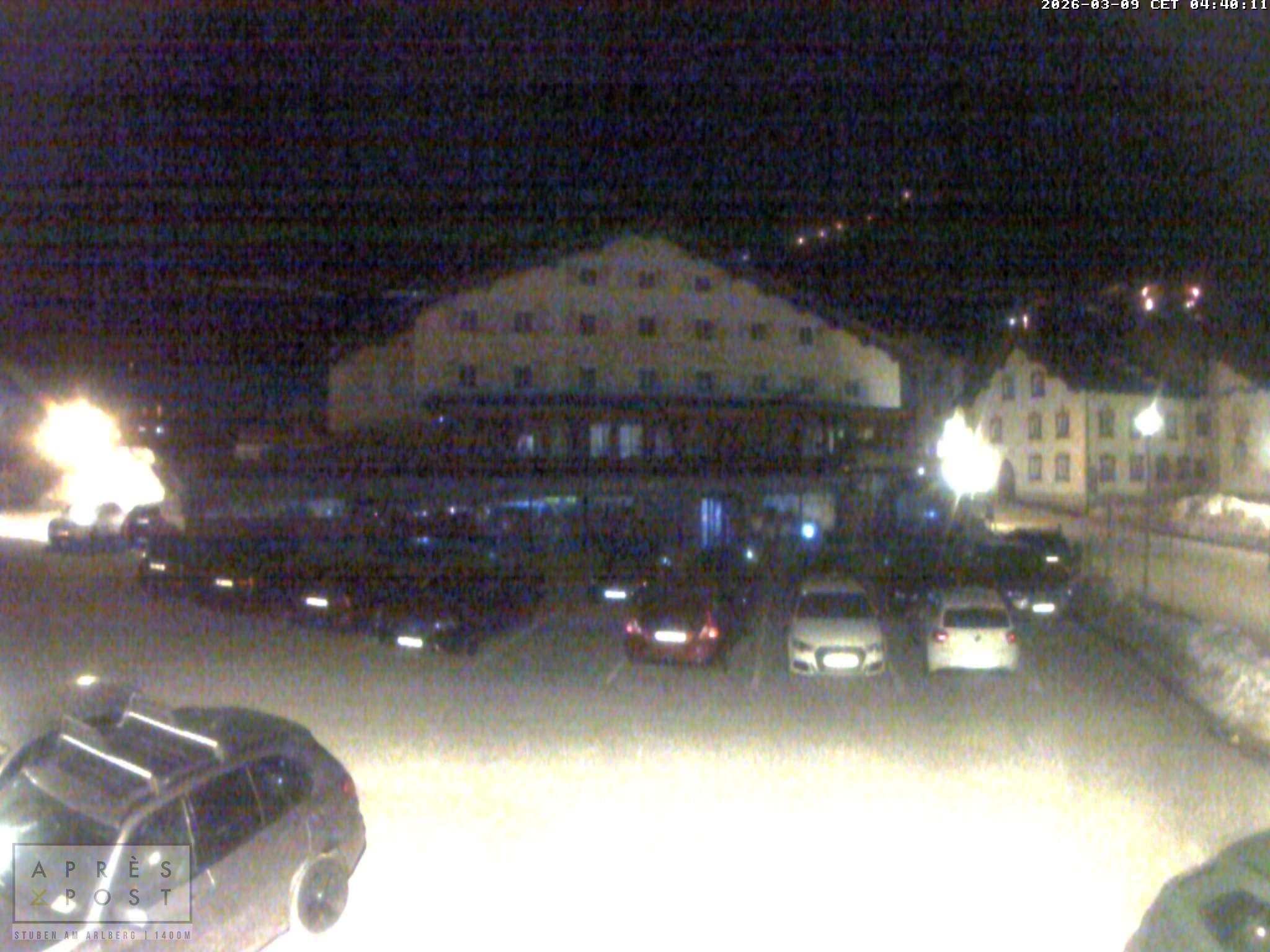 Archiv Foto Webcam Stuben am Arlberg - Blick auf das Après Post Hotel