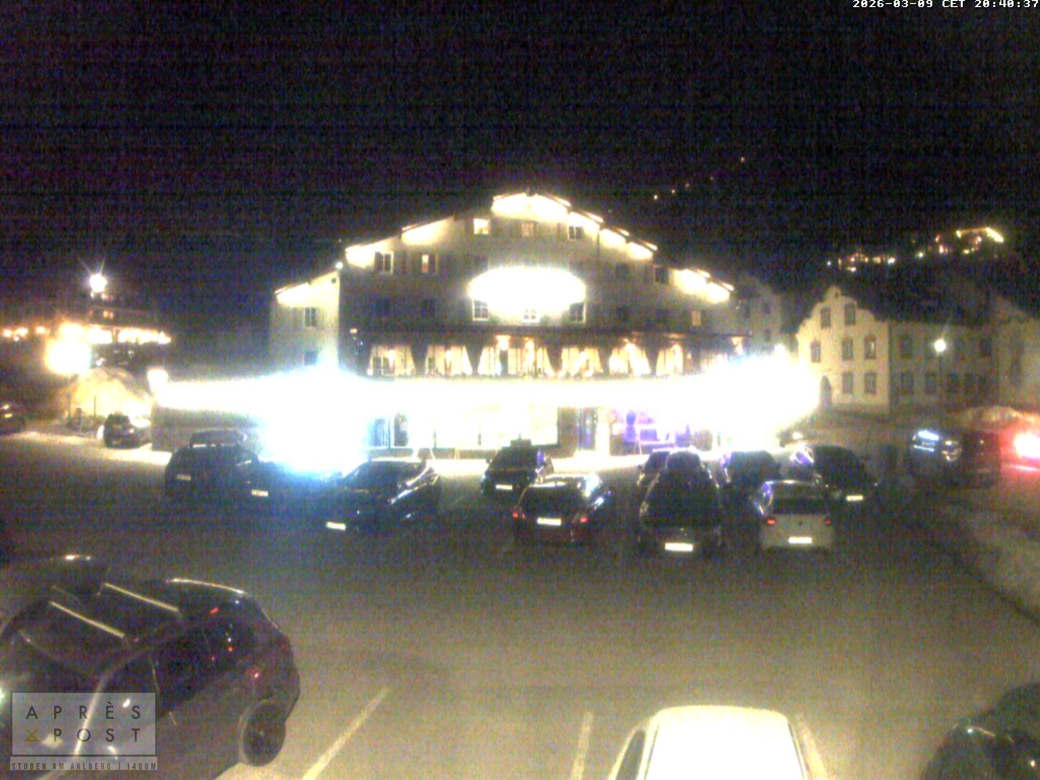Archiv Foto Webcam Stuben am Arlberg - Blick auf das Après Post Hotel
