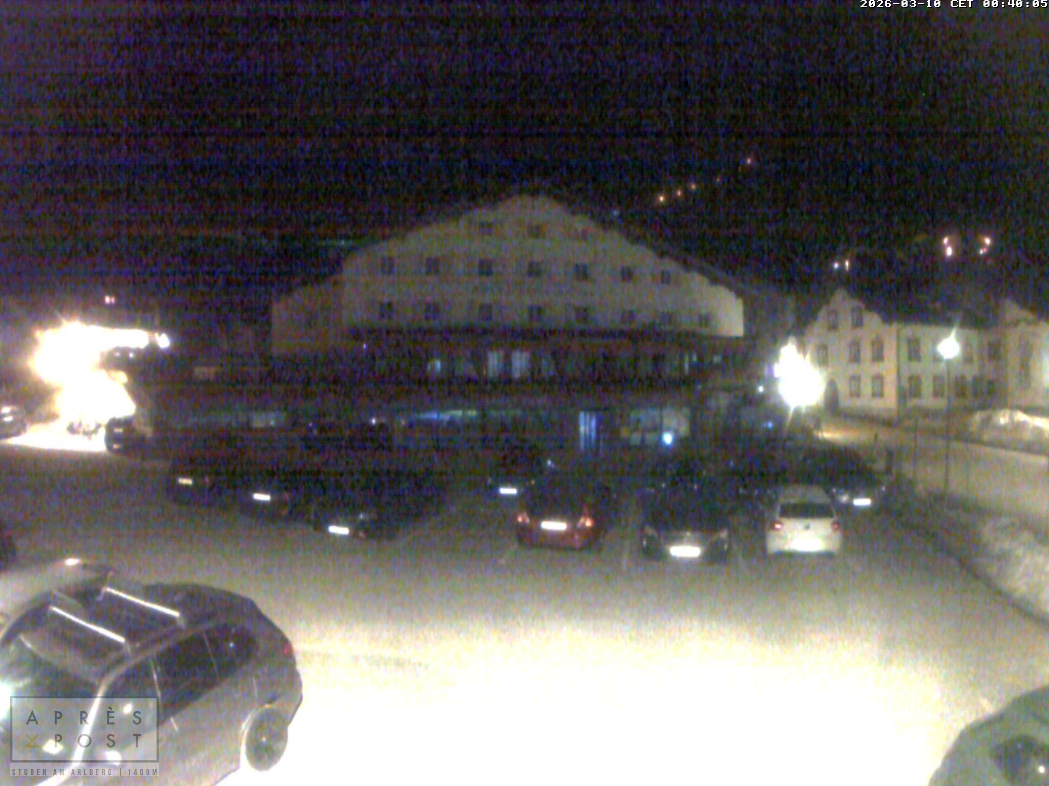 Archiv Foto Webcam Stuben am Arlberg - Blick auf das Après Post Hotel
