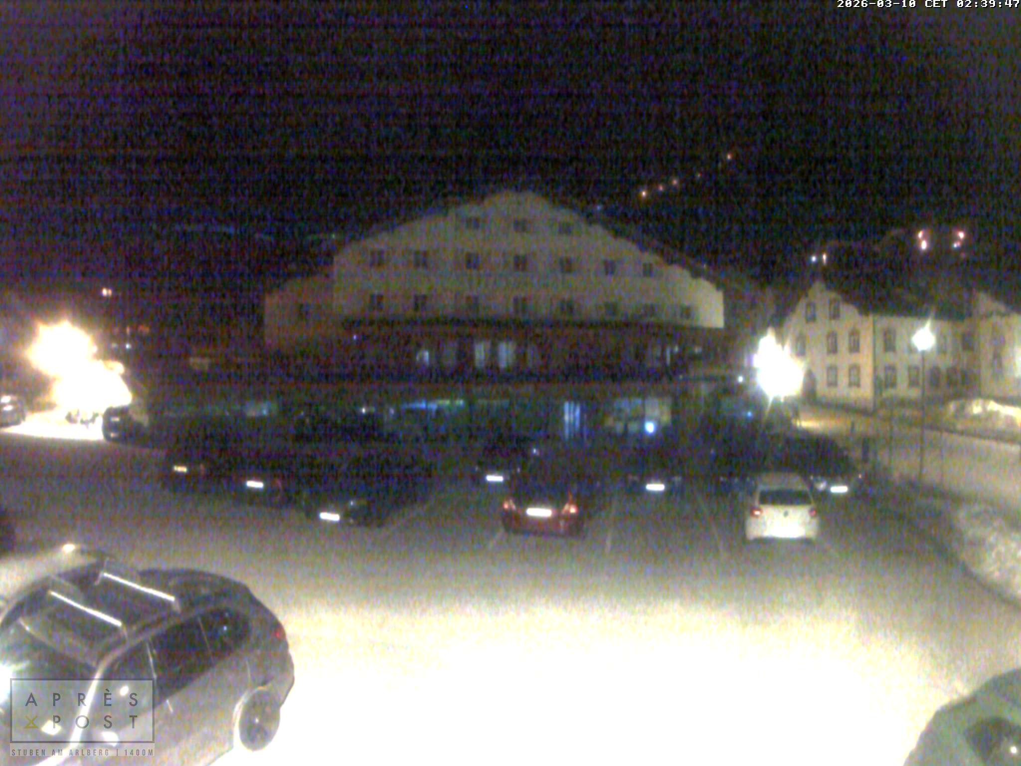 Archiv Foto Webcam Stuben am Arlberg - Blick auf das Après Post Hotel
