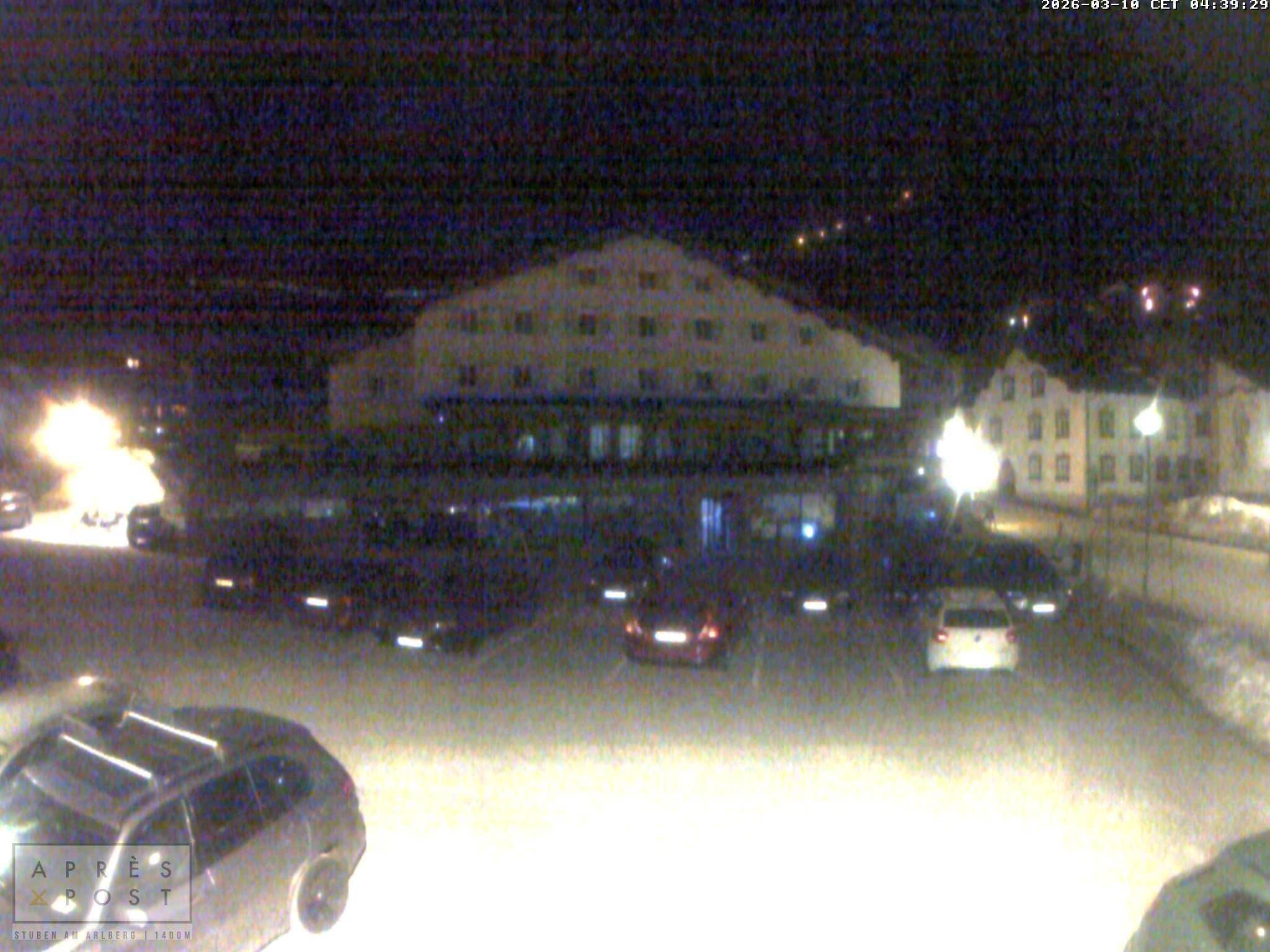 Archiv Foto Webcam Stuben am Arlberg - Blick auf das Après Post Hotel