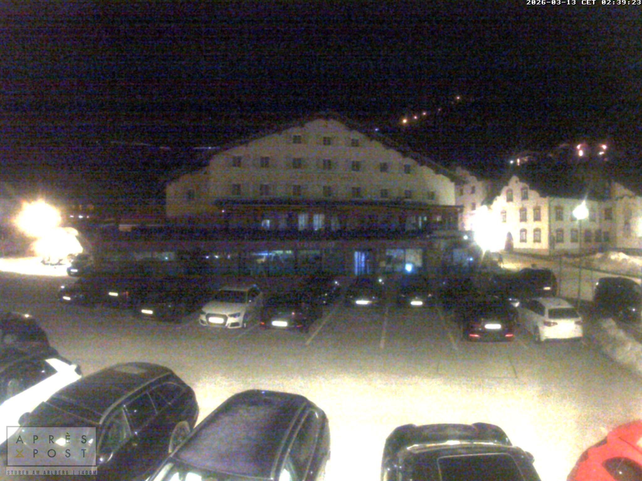 Archiv Foto Webcam Stuben am Arlberg - Blick auf das Après Post Hotel