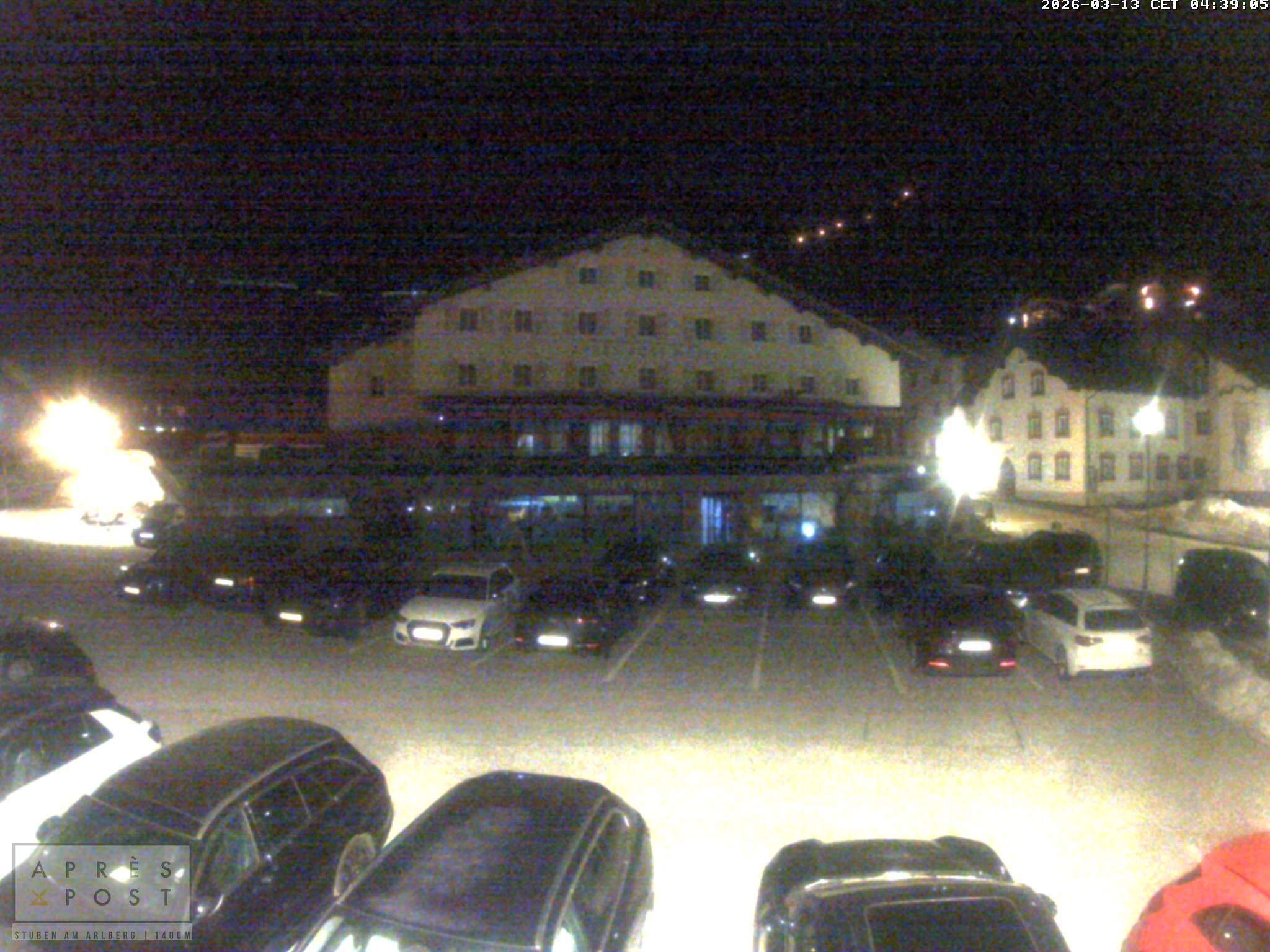 Archiv Foto Webcam Stuben am Arlberg - Blick auf das Après Post Hotel
