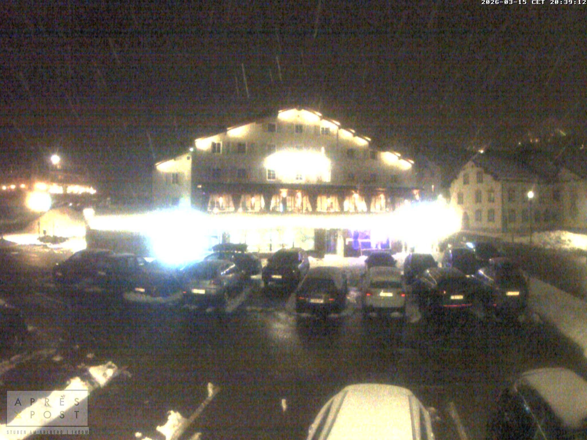 Archiv Foto Webcam Stuben am Arlberg - Blick auf das Après Post Hotel