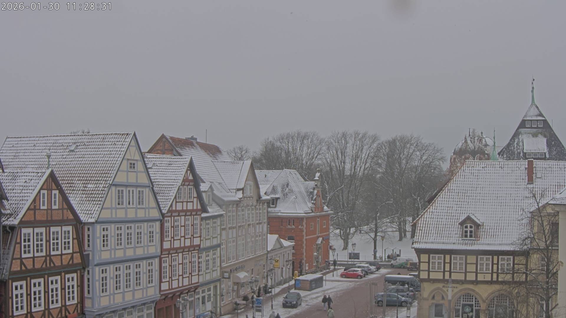 Archiv Foto Webcam Celle: Altes Rathaus und Stechbahn