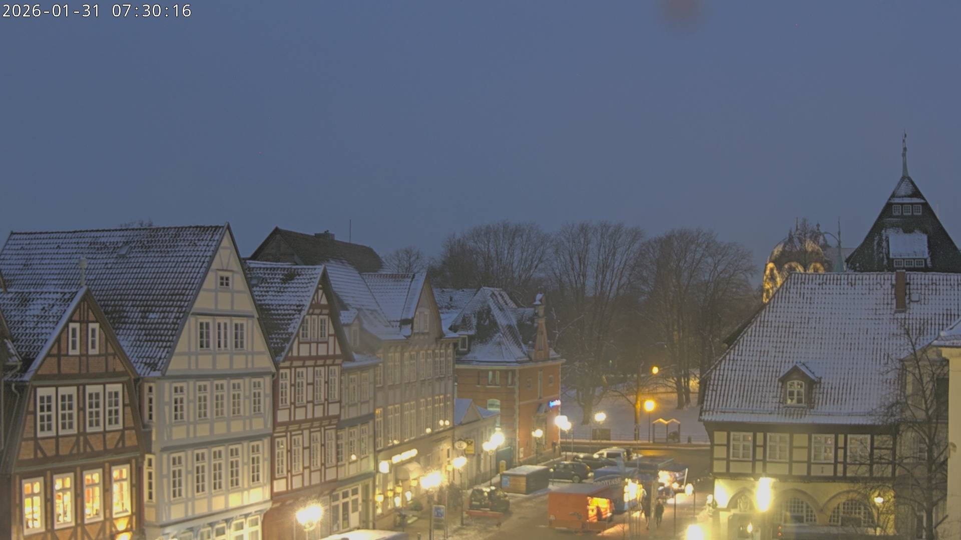 Archiv Foto Webcam Celle: Altes Rathaus und Stechbahn