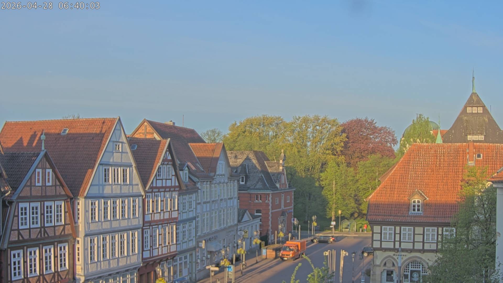 Archiv Foto Webcam Celle: Altes Rathaus und Stechbahn