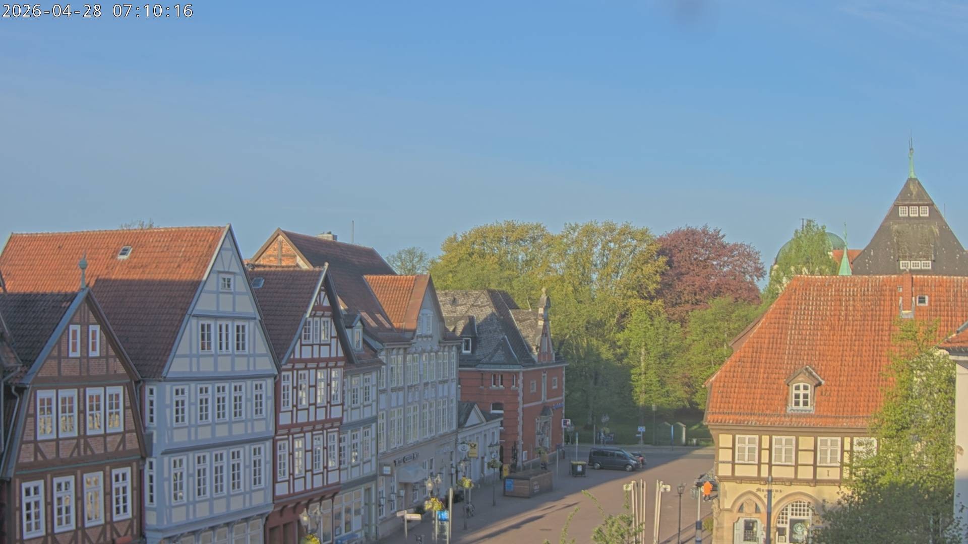 Archiv Foto Webcam Celle: Altes Rathaus und Stechbahn