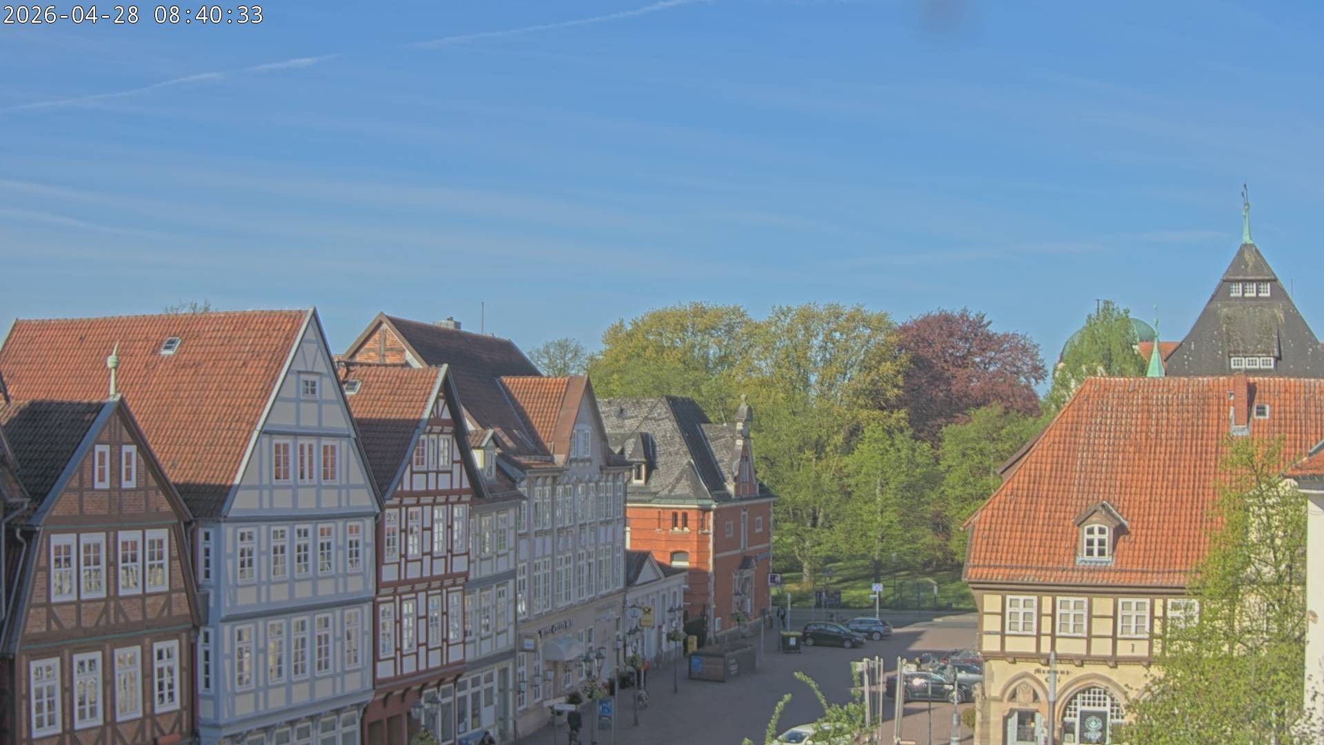 Archiv Foto Webcam Celle: Altes Rathaus und Stechbahn