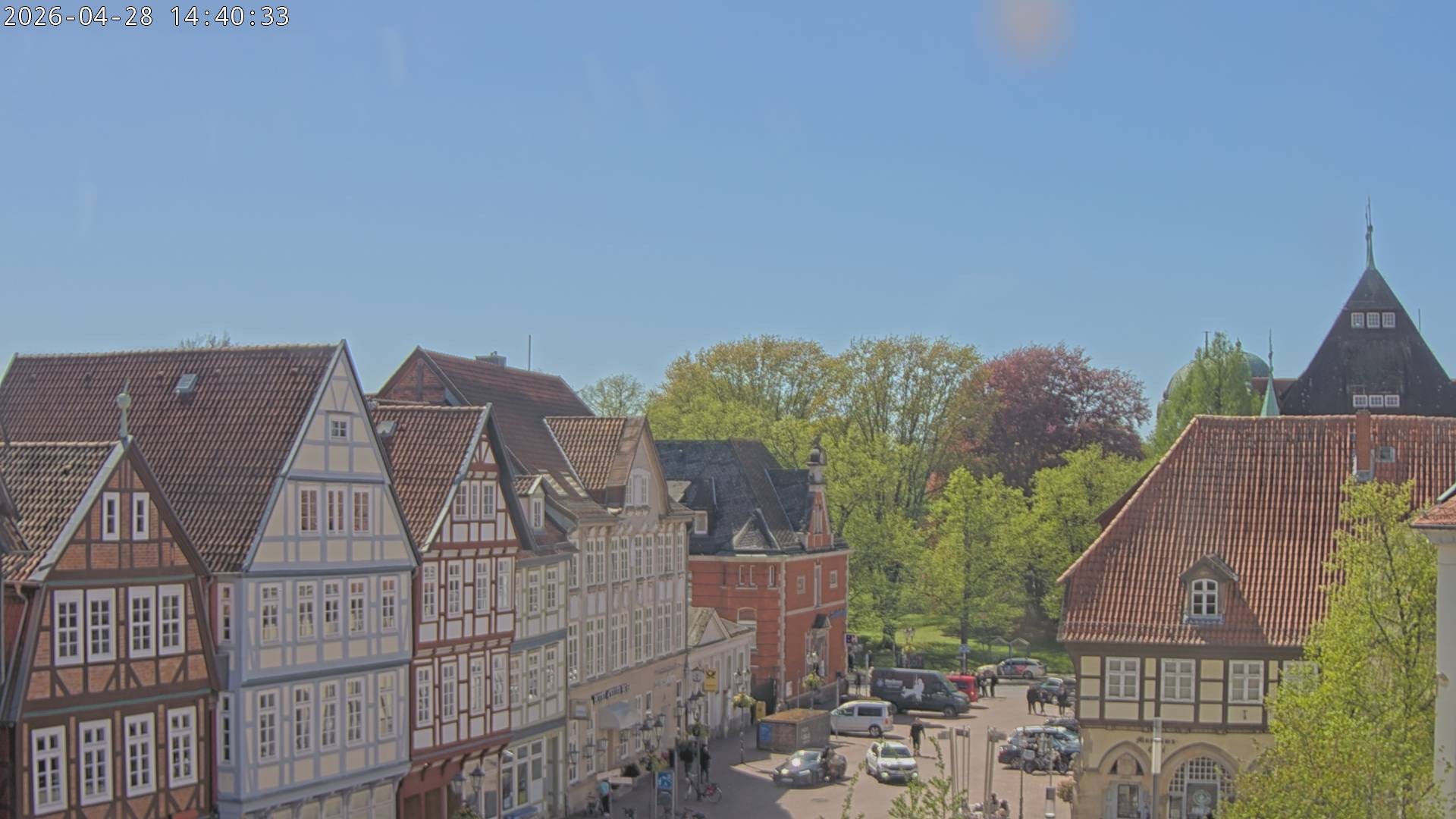 Archiv Foto Webcam Celle: Altes Rathaus und Stechbahn