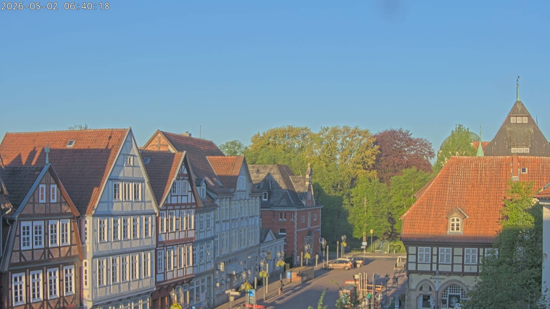 Archiv Foto Webcam Celle: Altes Rathaus und Stechbahn