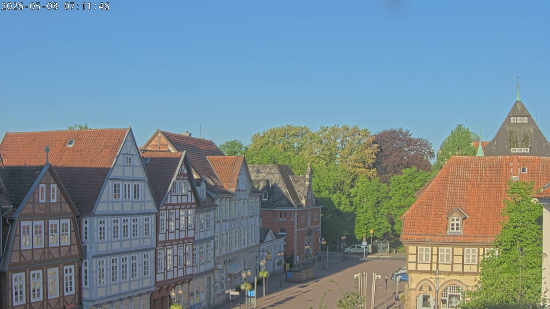Archiv Foto Webcam Celle: Altes Rathaus und Stechbahn