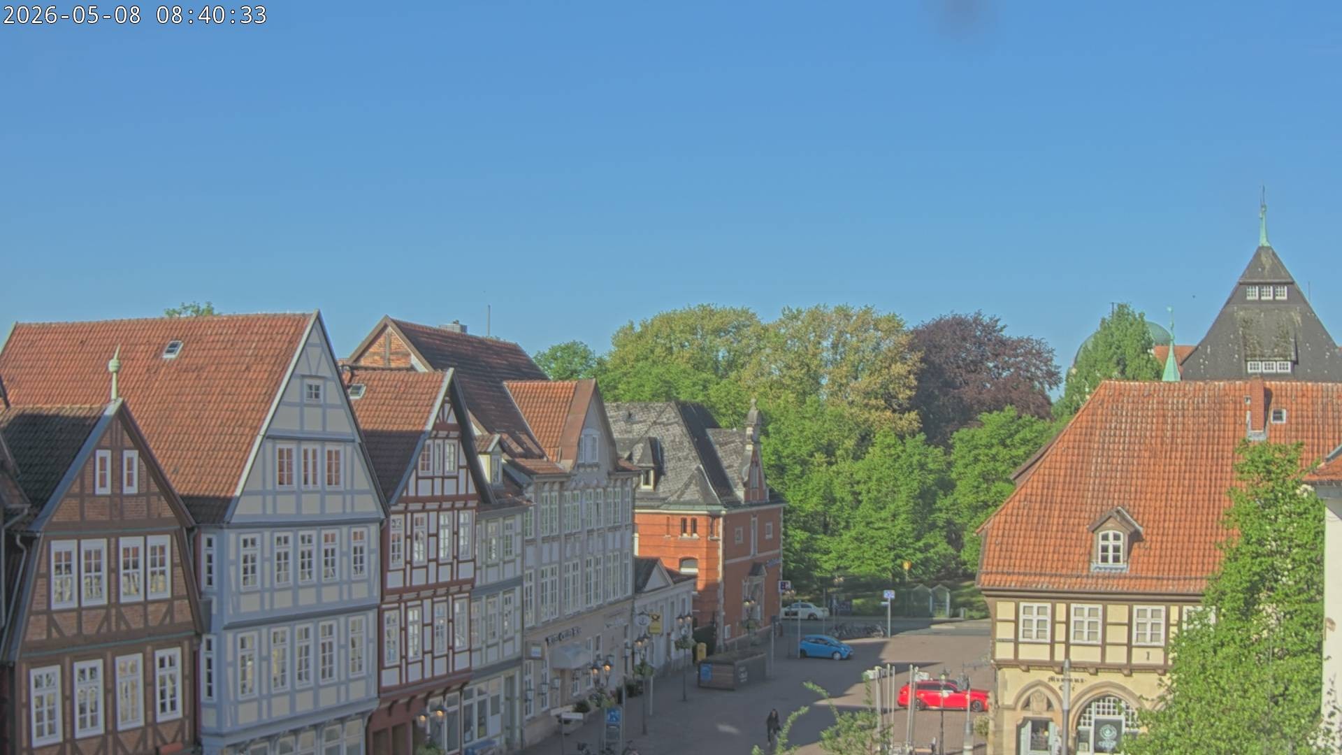 Archiv Foto Webcam Celle: Altes Rathaus und Stechbahn
