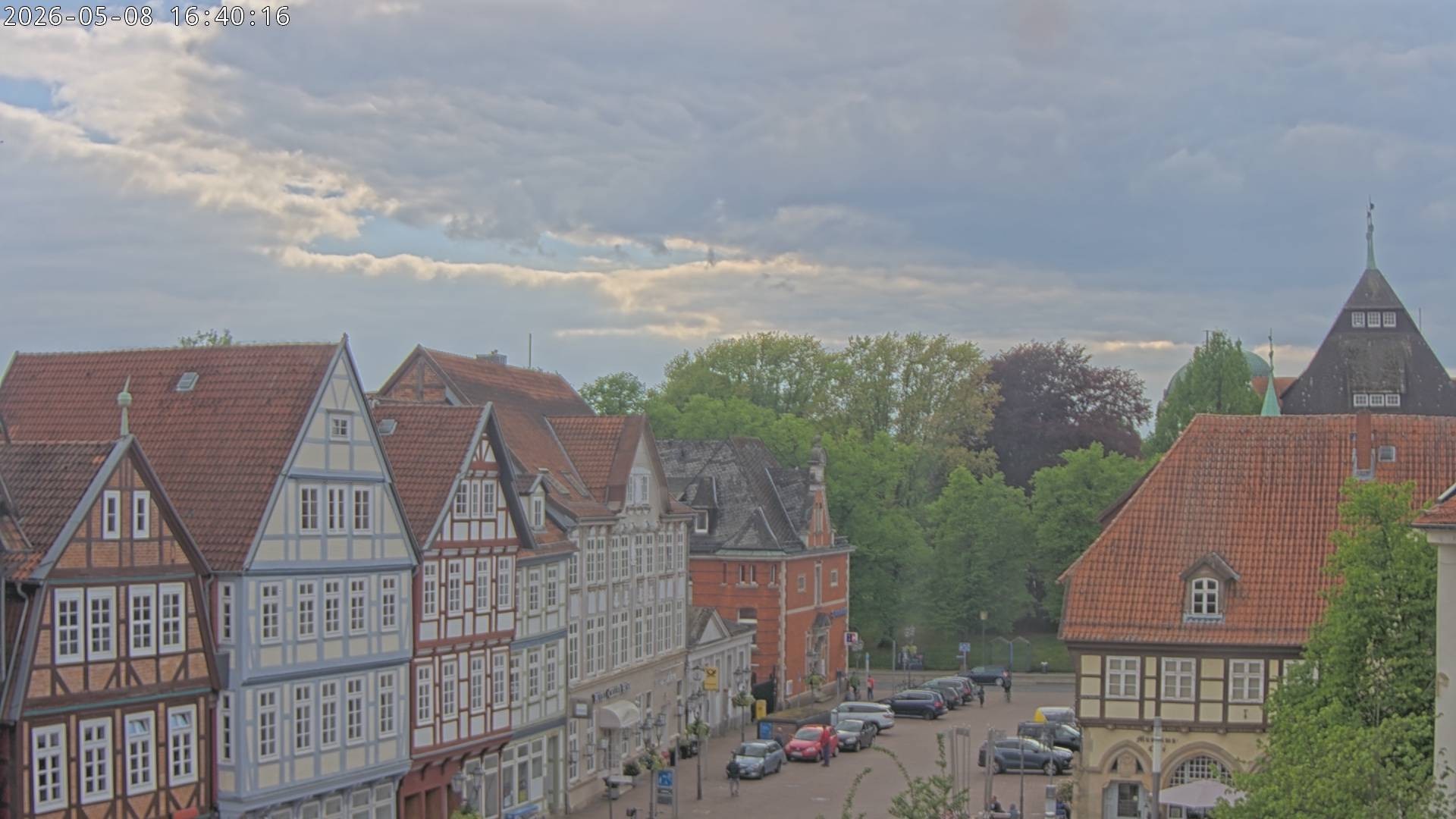 Archiv Foto Webcam Celle: Altes Rathaus und Stechbahn