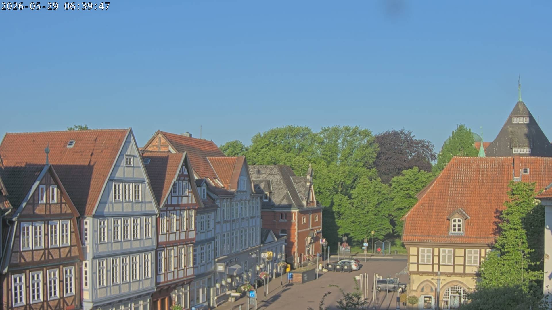 Archiv Foto Webcam Celle: Altes Rathaus und Stechbahn