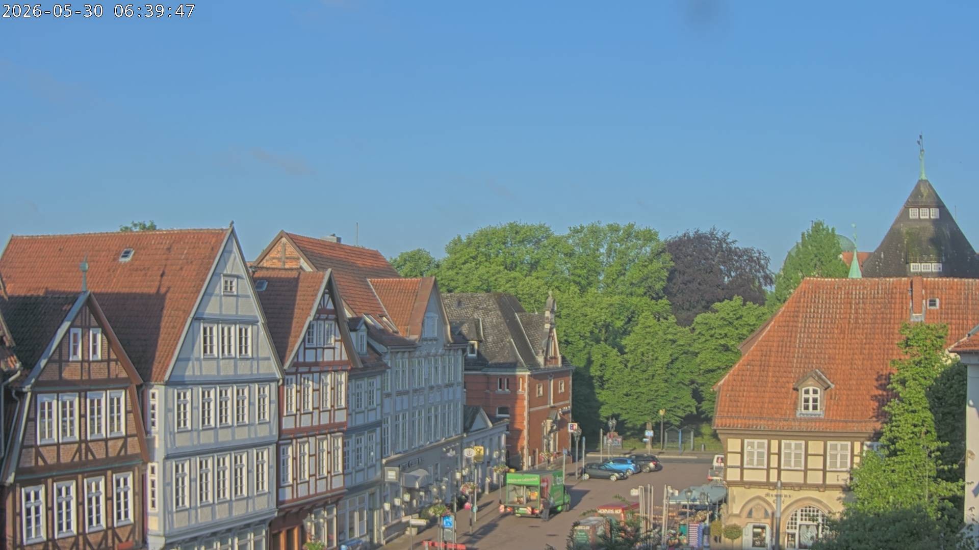 Archiv Foto Webcam Celle: Altes Rathaus und Stechbahn
