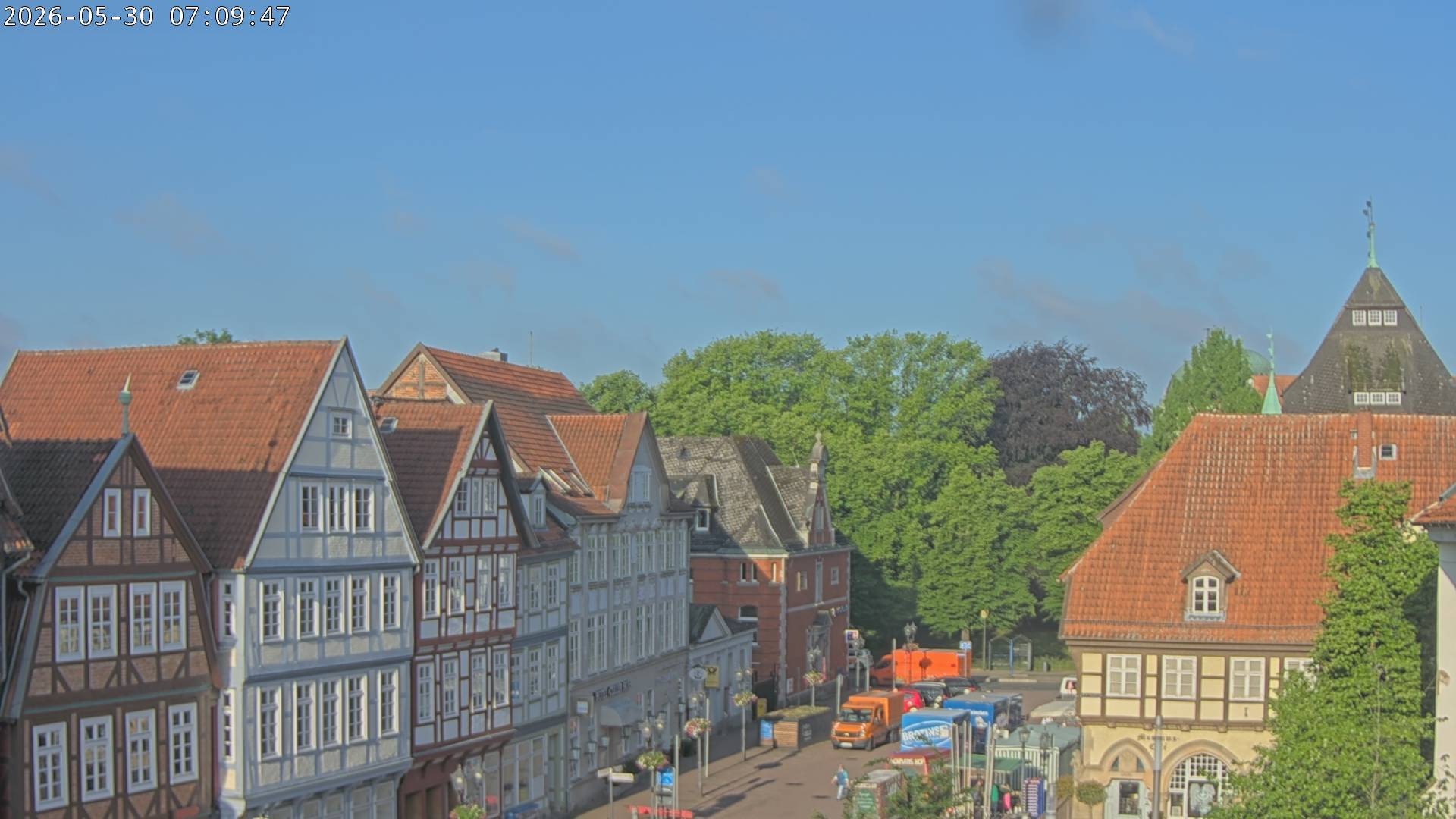 Archiv Foto Webcam Celle: Altes Rathaus und Stechbahn