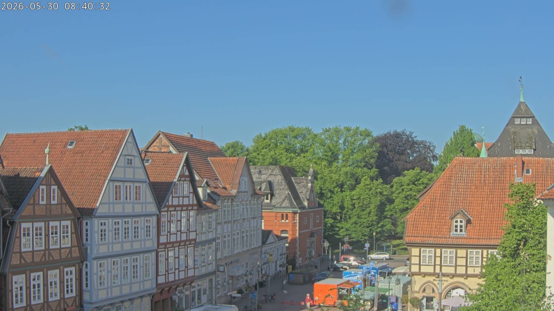 Archiv Foto Webcam Celle: Altes Rathaus und Stechbahn