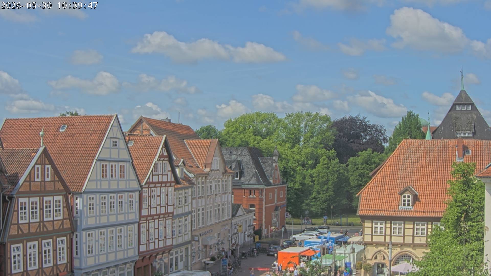 Archiv Foto Webcam Celle: Altes Rathaus und Stechbahn