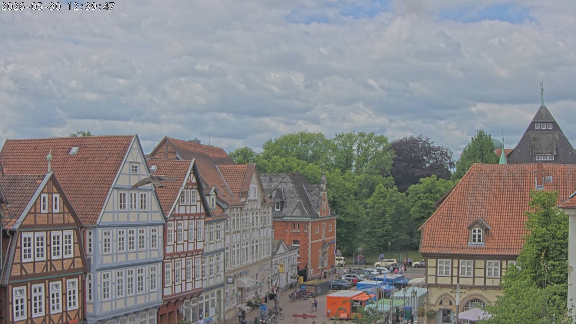 Archiv Foto Webcam Celle: Altes Rathaus und Stechbahn