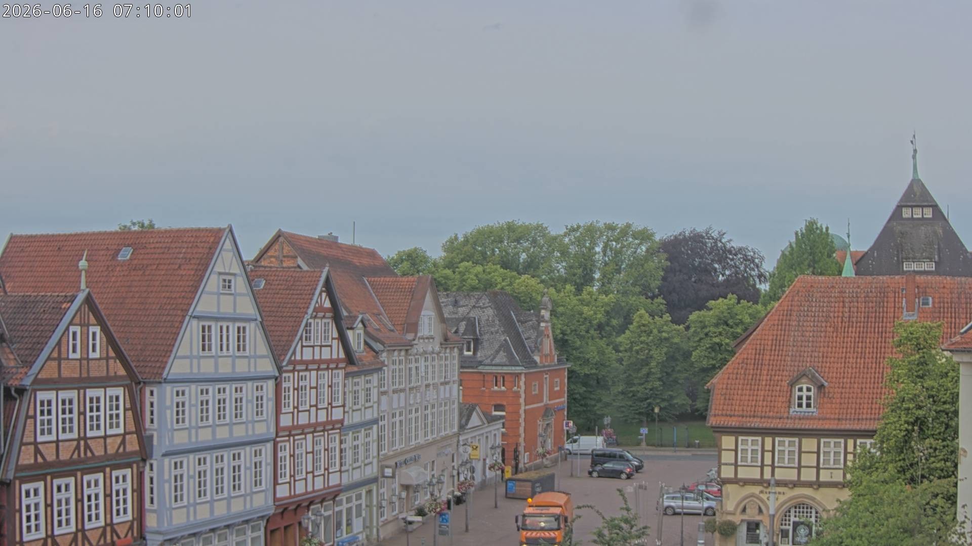 Archiv Foto Webcam Celle: Altes Rathaus und Stechbahn