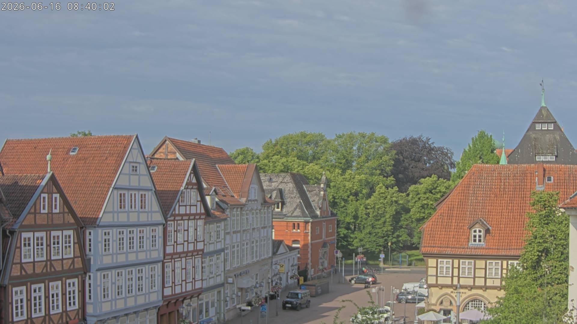 Archiv Foto Webcam Celle: Altes Rathaus und Stechbahn