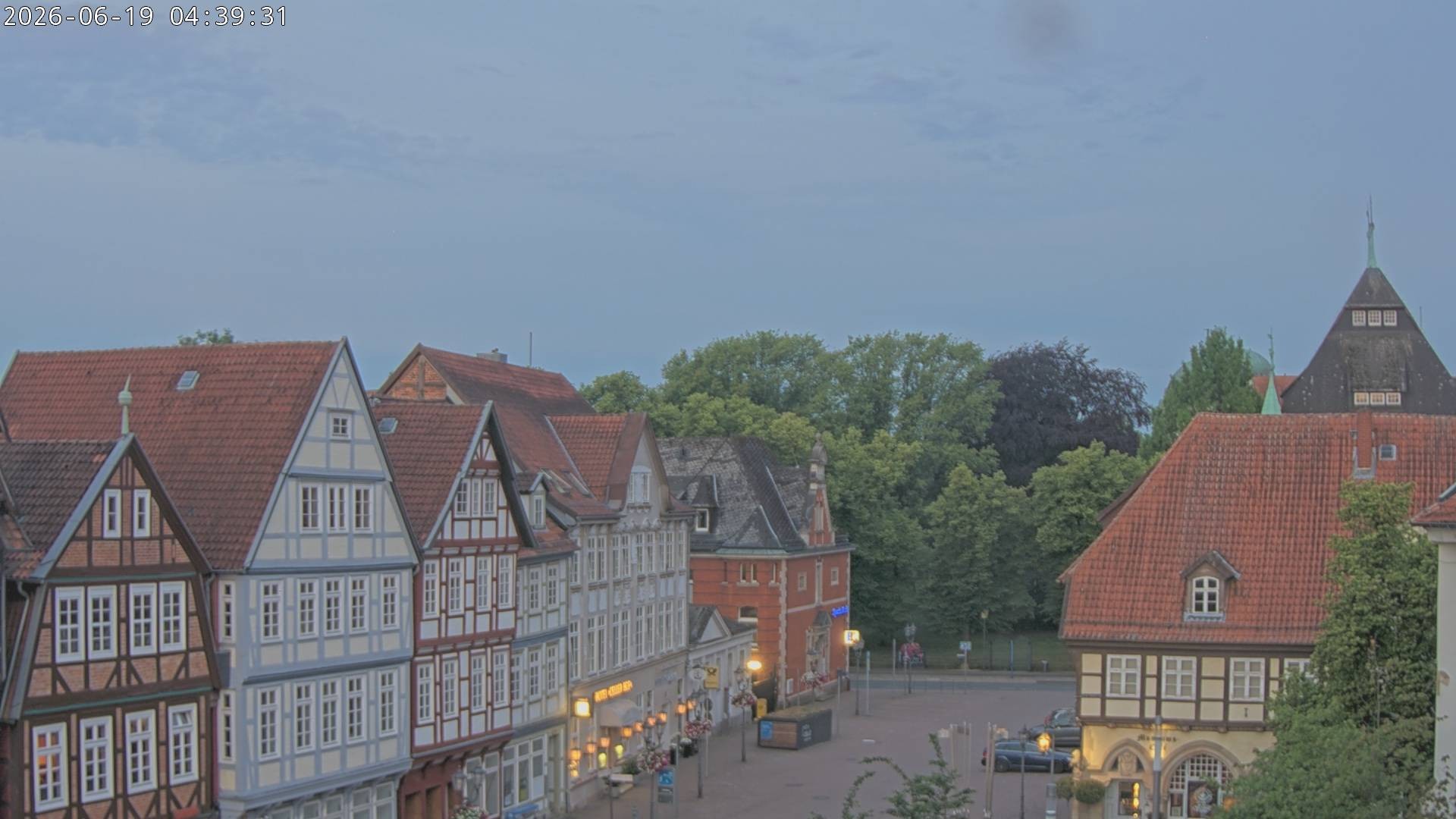 Archiv Foto Webcam Celle: Altes Rathaus und Stechbahn