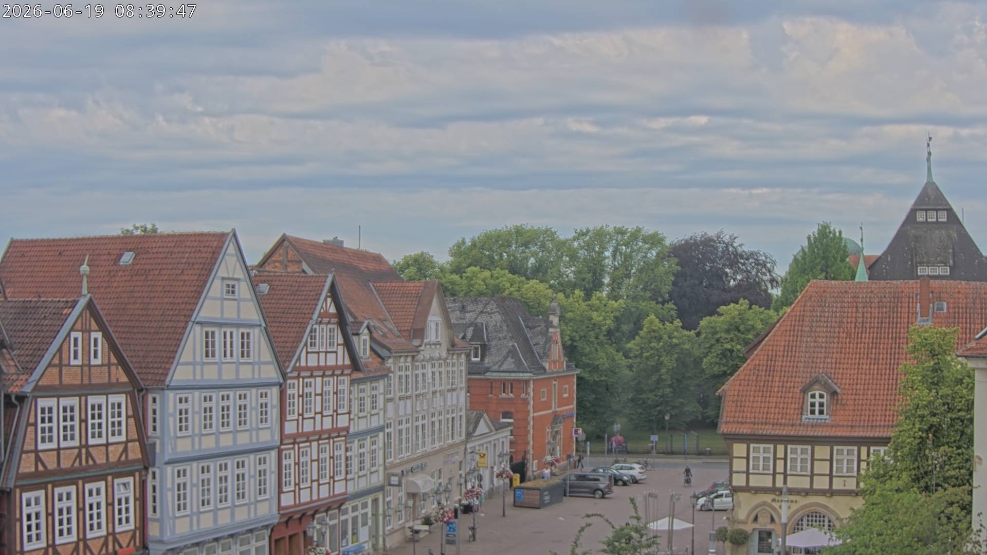 Archiv Foto Webcam Celle: Altes Rathaus und Stechbahn