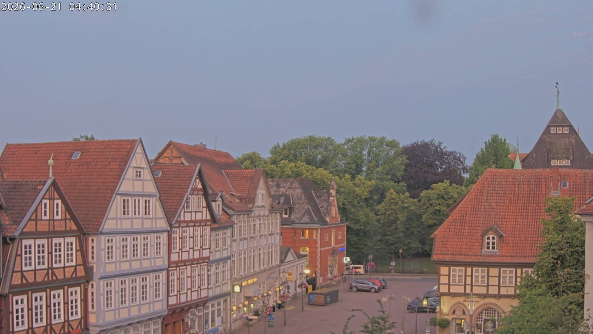 Archiv Foto Webcam Celle: Altes Rathaus und Stechbahn