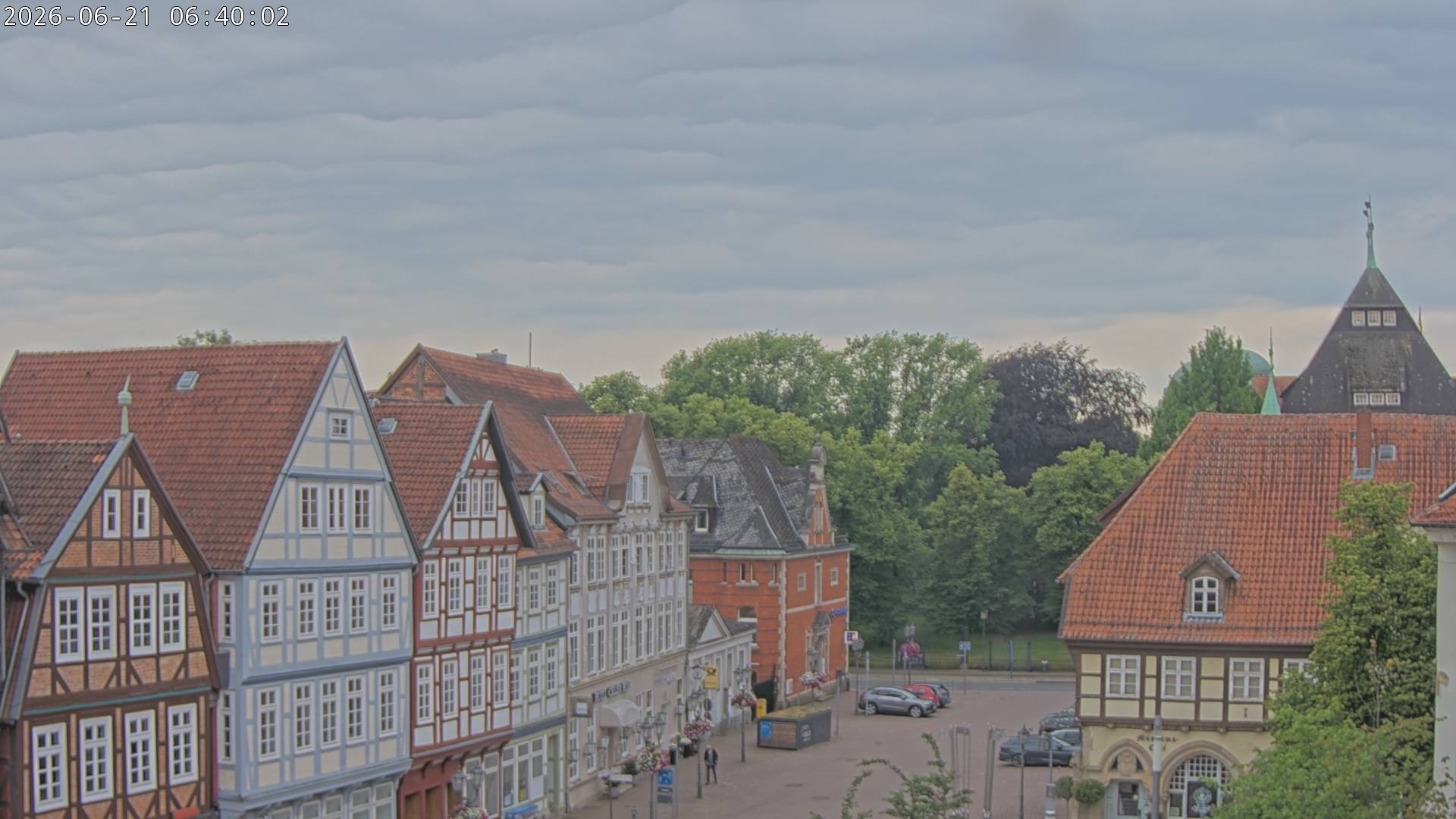 Archiv Foto Webcam Celle: Altes Rathaus und Stechbahn
