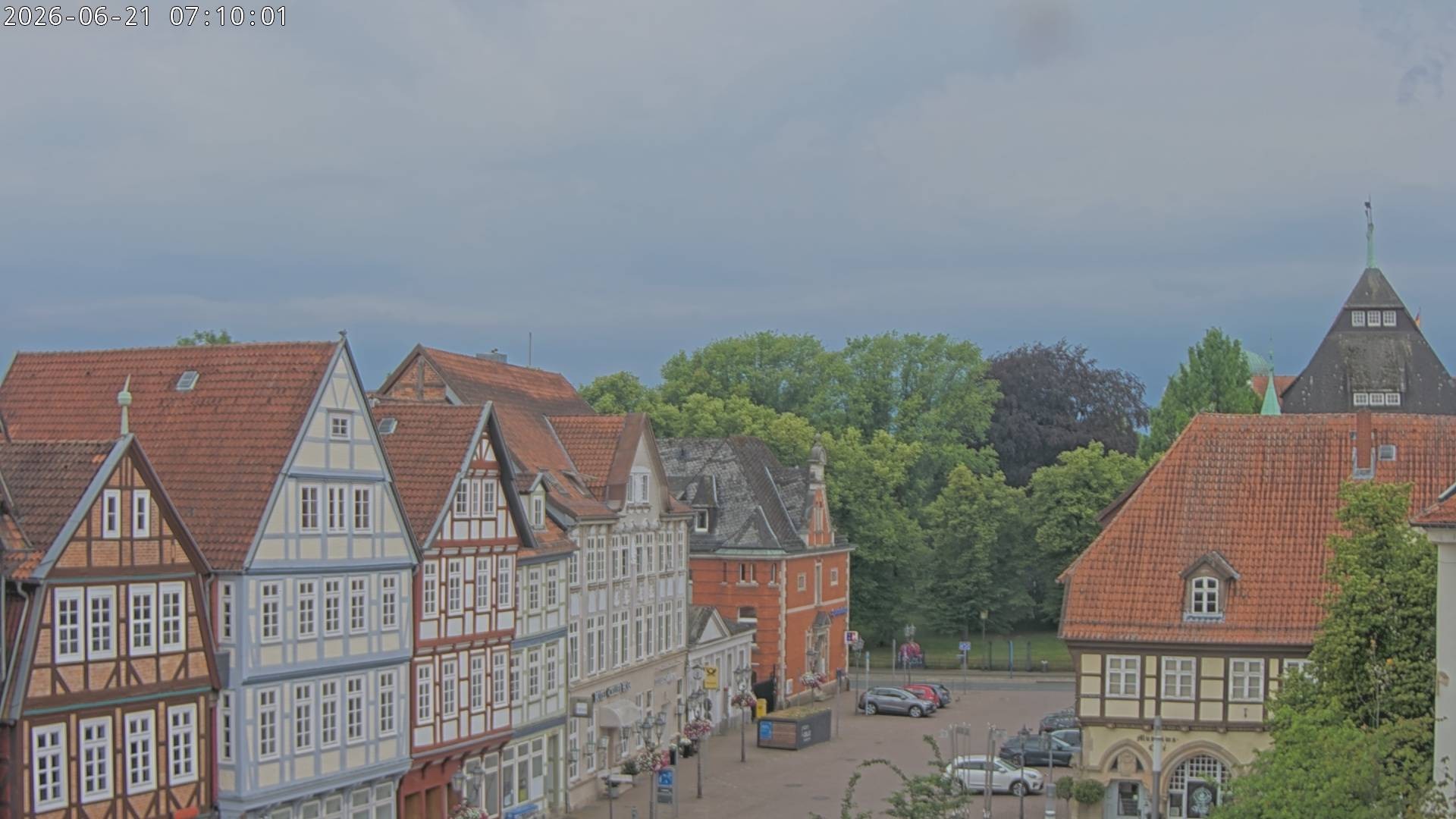 Archiv Foto Webcam Celle: Altes Rathaus und Stechbahn