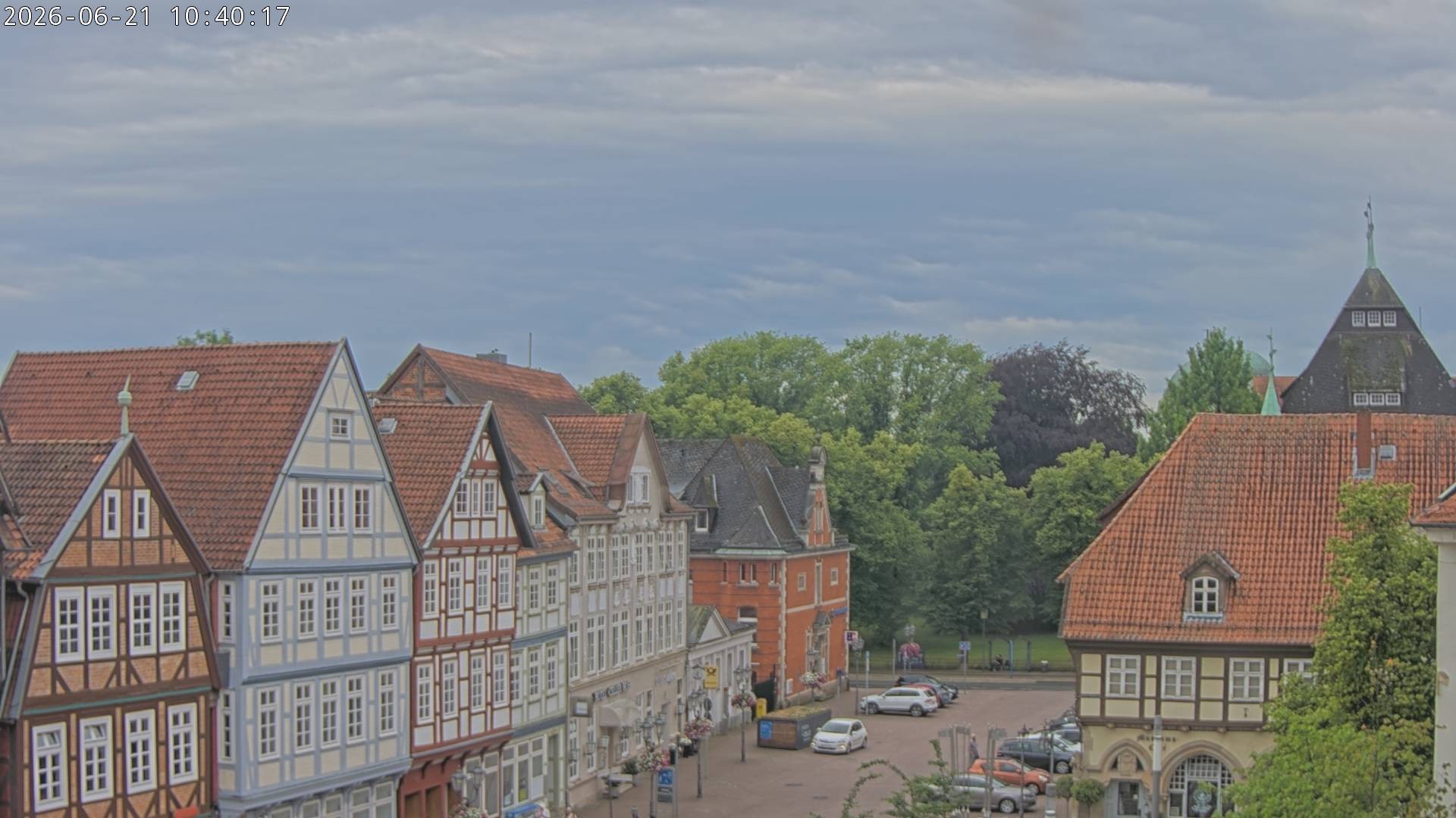 Archiv Foto Webcam Celle: Altes Rathaus und Stechbahn