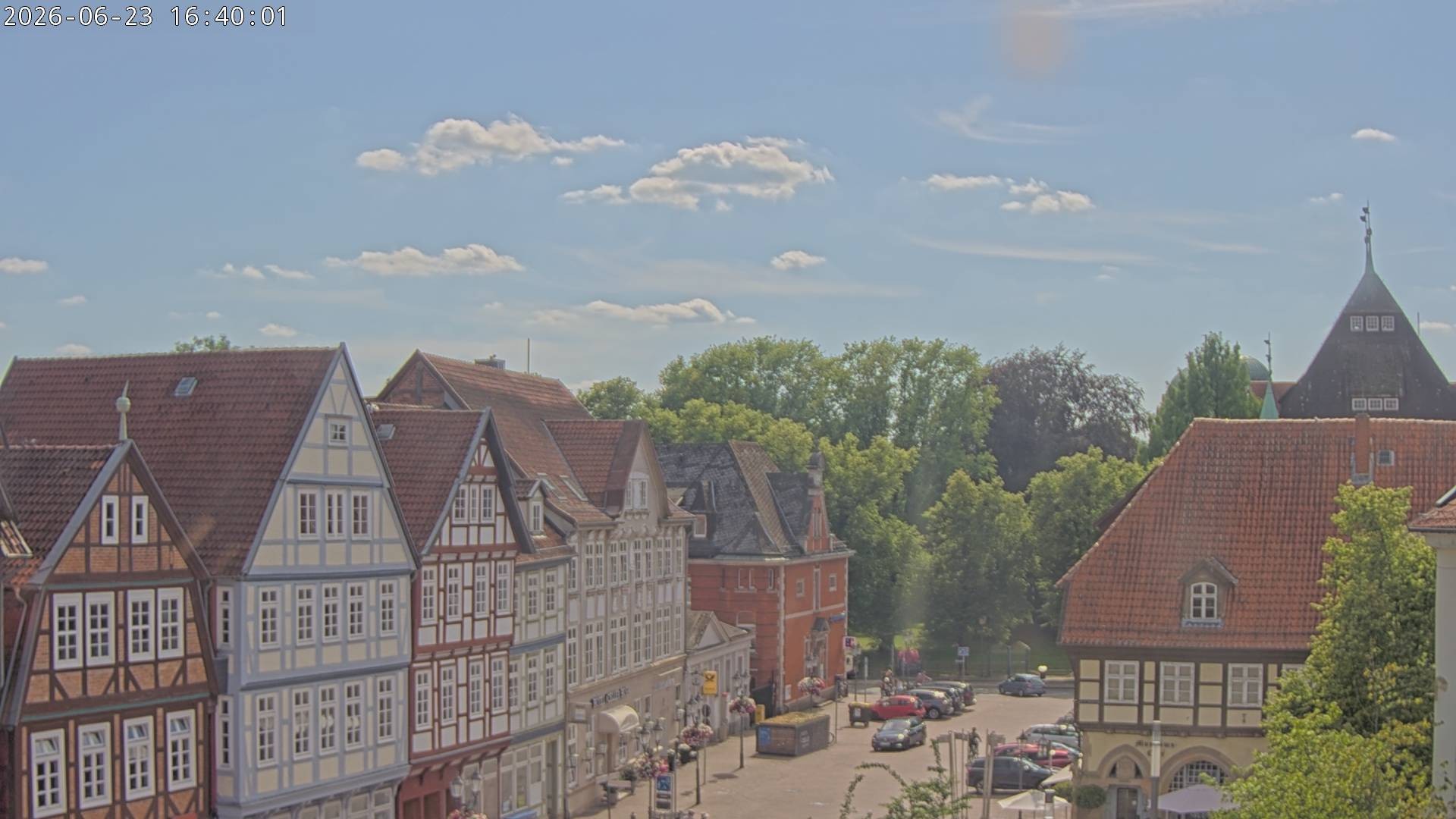 Archiv Foto Webcam Celle: Altes Rathaus und Stechbahn