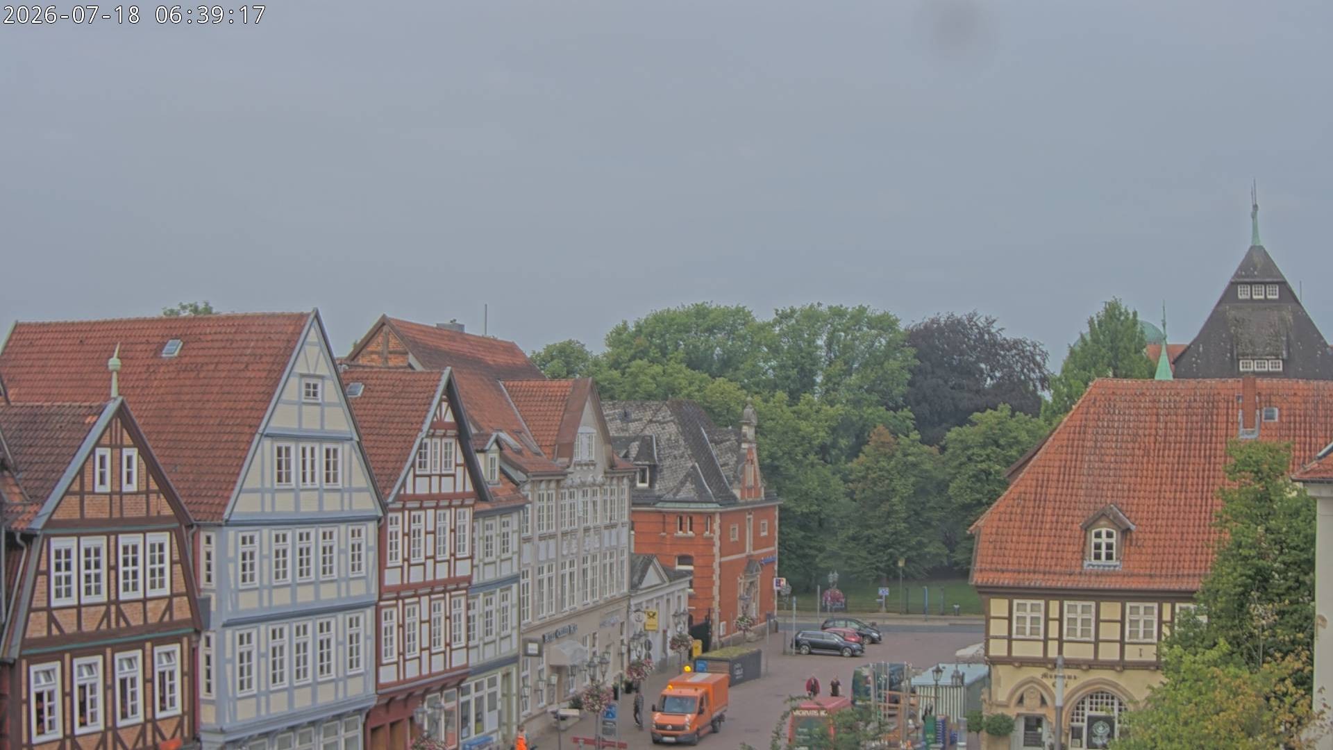 Archiv Foto Webcam Celle: Altes Rathaus und Stechbahn